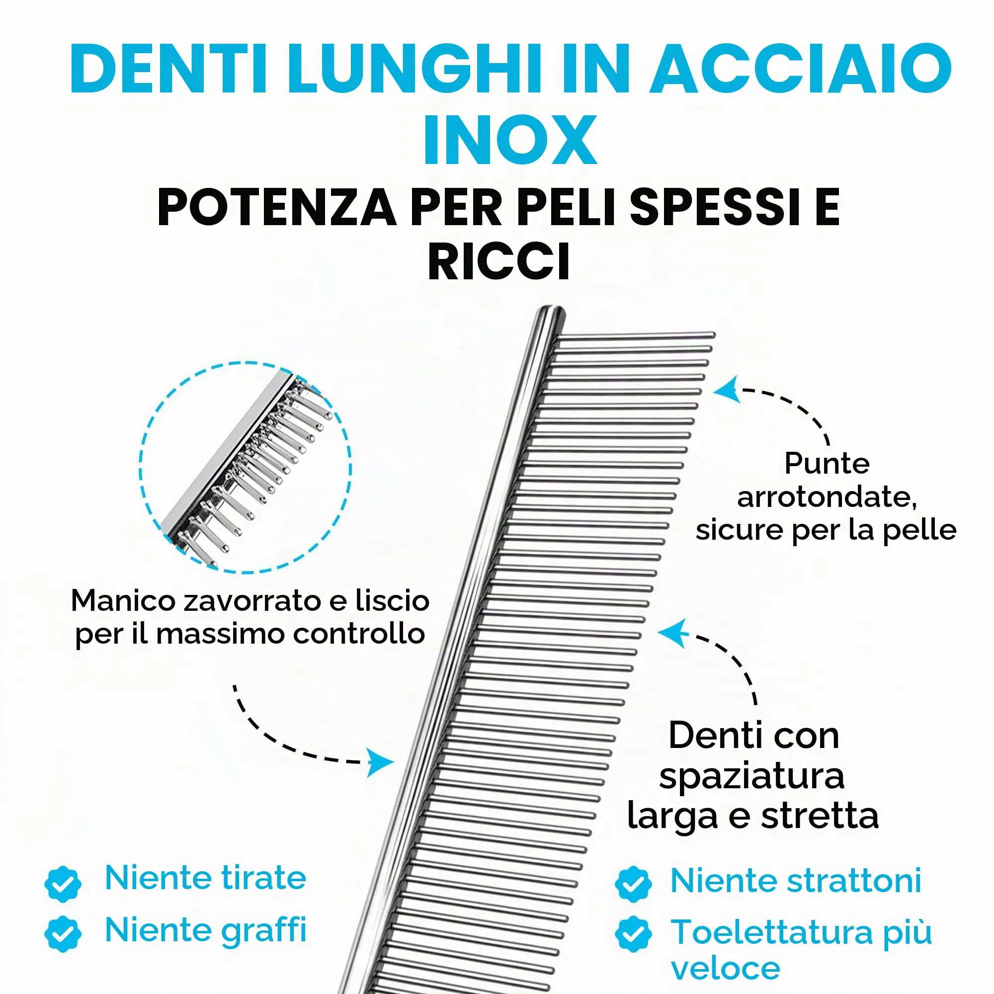 The Doodle Brush Spazzola Lisciante per Cani con Pettine Metallico - immagine 4