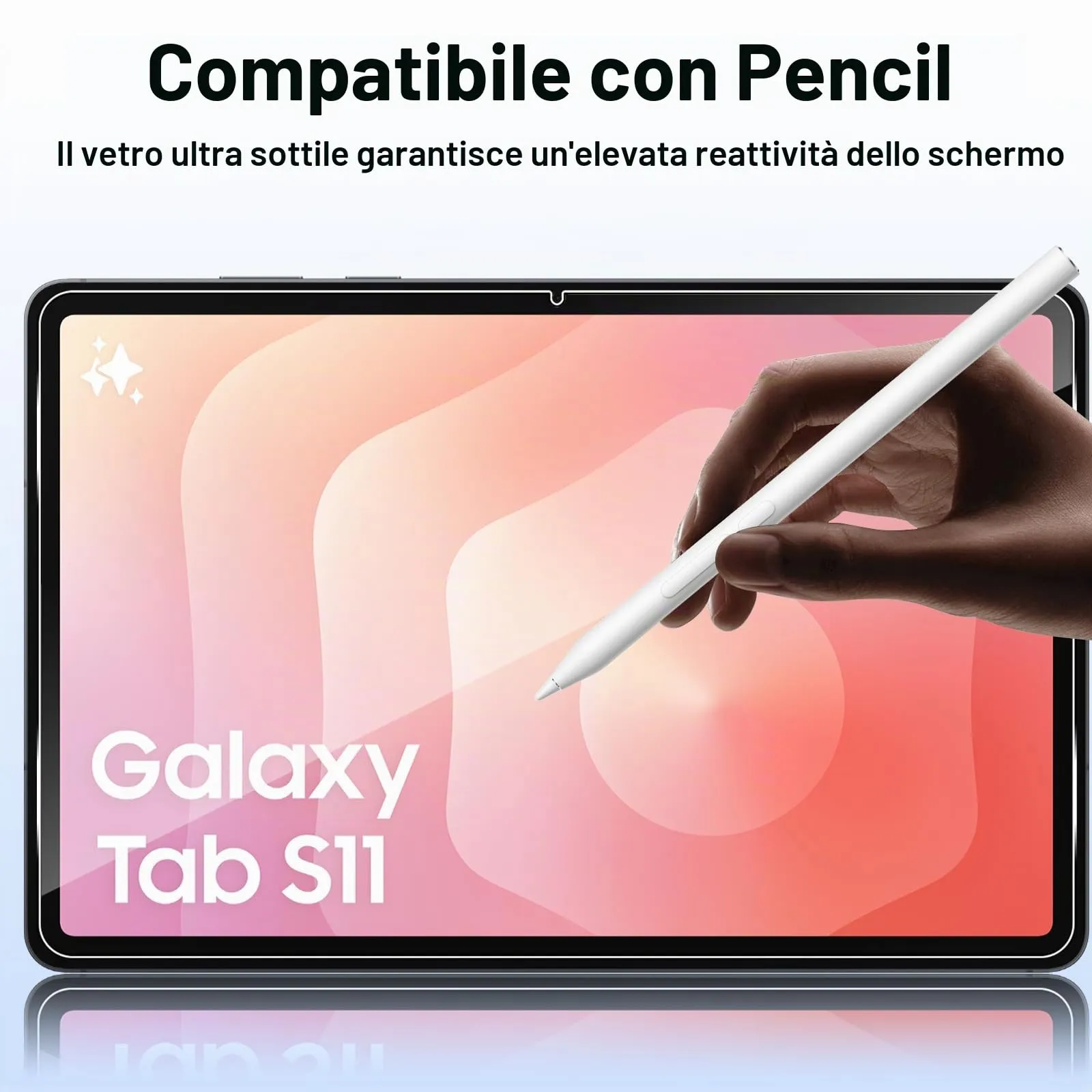 ELYCO Pellicola Protettiva in Vetro Temperato per Samsung Galaxy Tab S11 11 Pollici - immagine 5