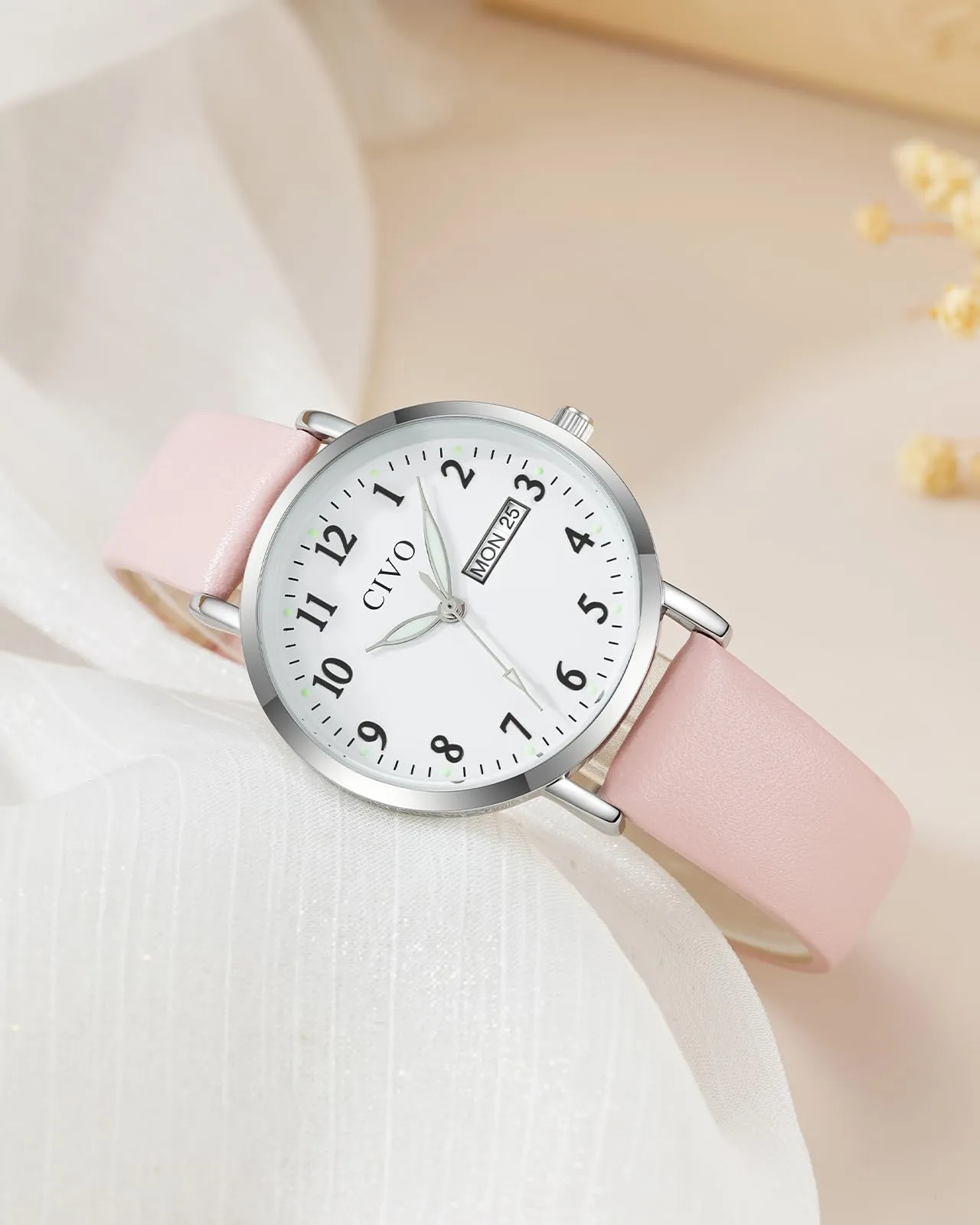 CIVO Orologio Donna Analogico Quadrante 35mm Numeri Grandi 2408s - immagine 4