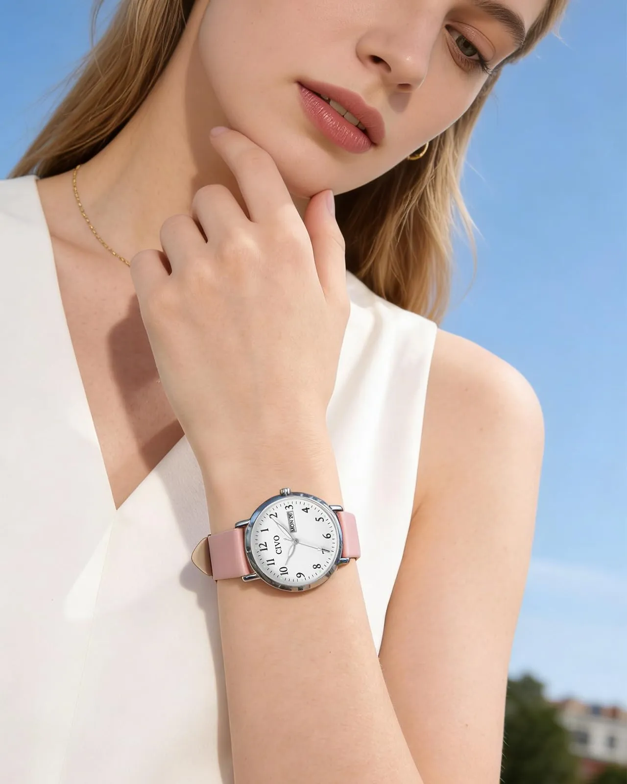 CIVO Orologio Donna Analogico Quadrante 35mm Numeri Grandi 2408s - immagine 9