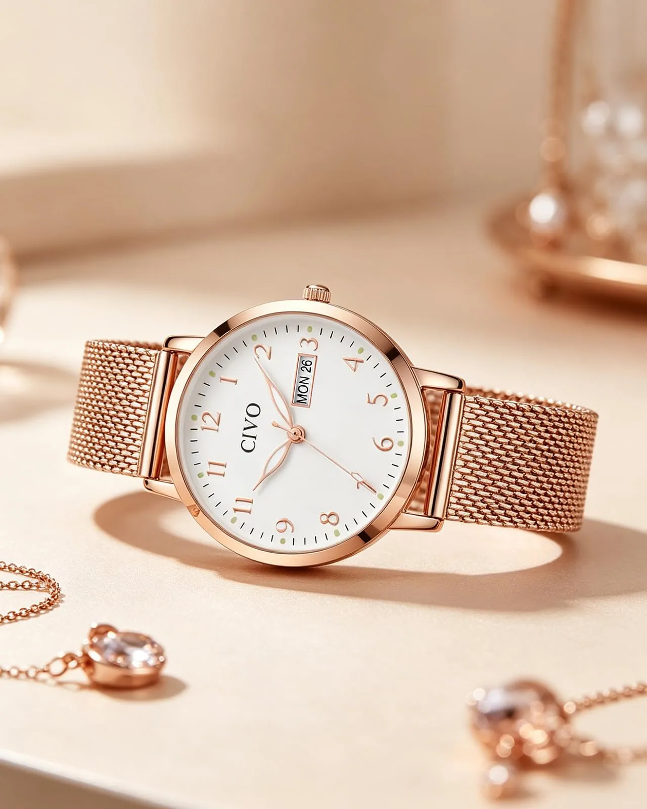 CIVO Orologio Donna Analogico Quadrante 35mm 2408M Rosegold - immagine 8