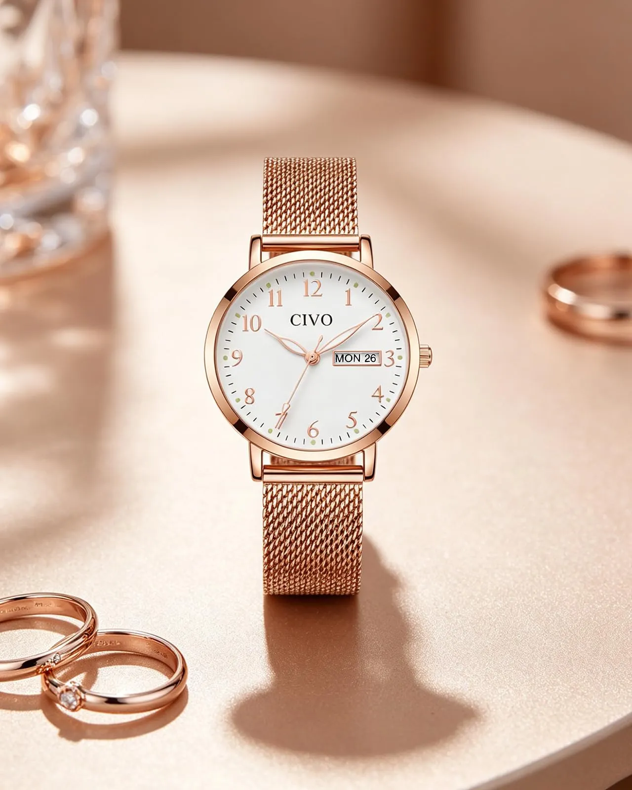 CIVO Orologio Donna Analogico Quadrante 35mm 2408M Rosegold - immagine 9