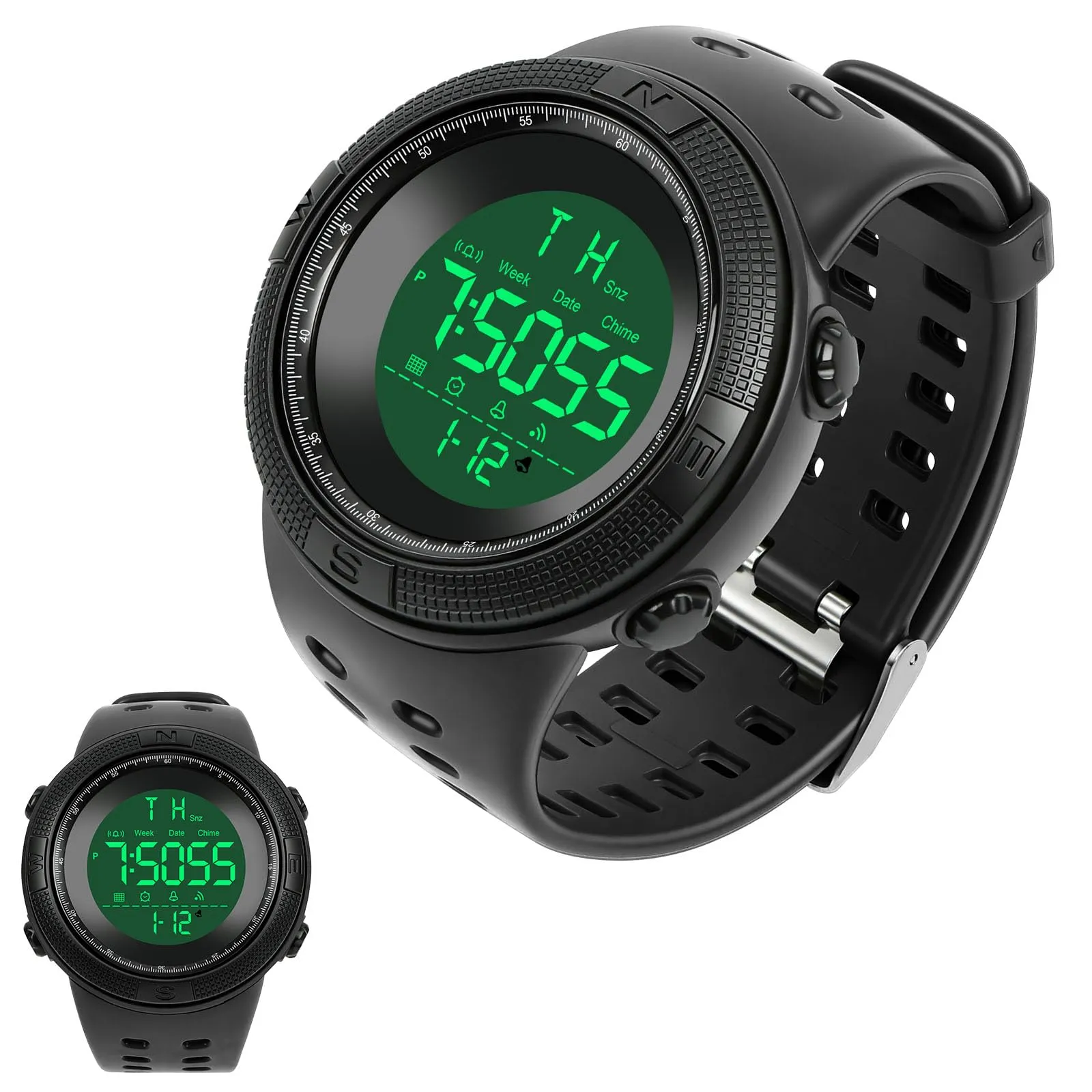 OFFCUP Orologio Digitale da Uomo Cronografo Casual Sportivo - immagine 1