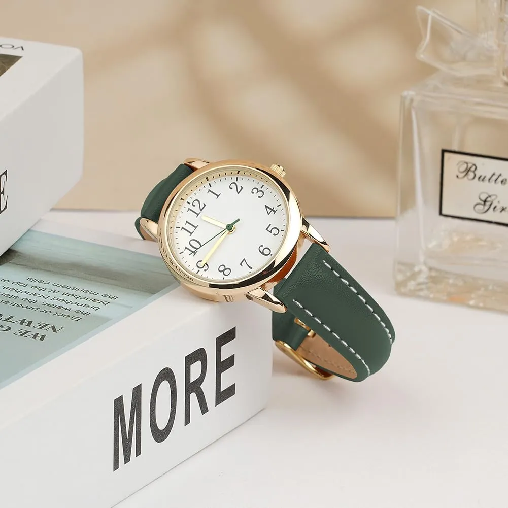 Vicloon Orologio da Donna al Quarzo Analogico, Business Casual (Verde) - immagine 5