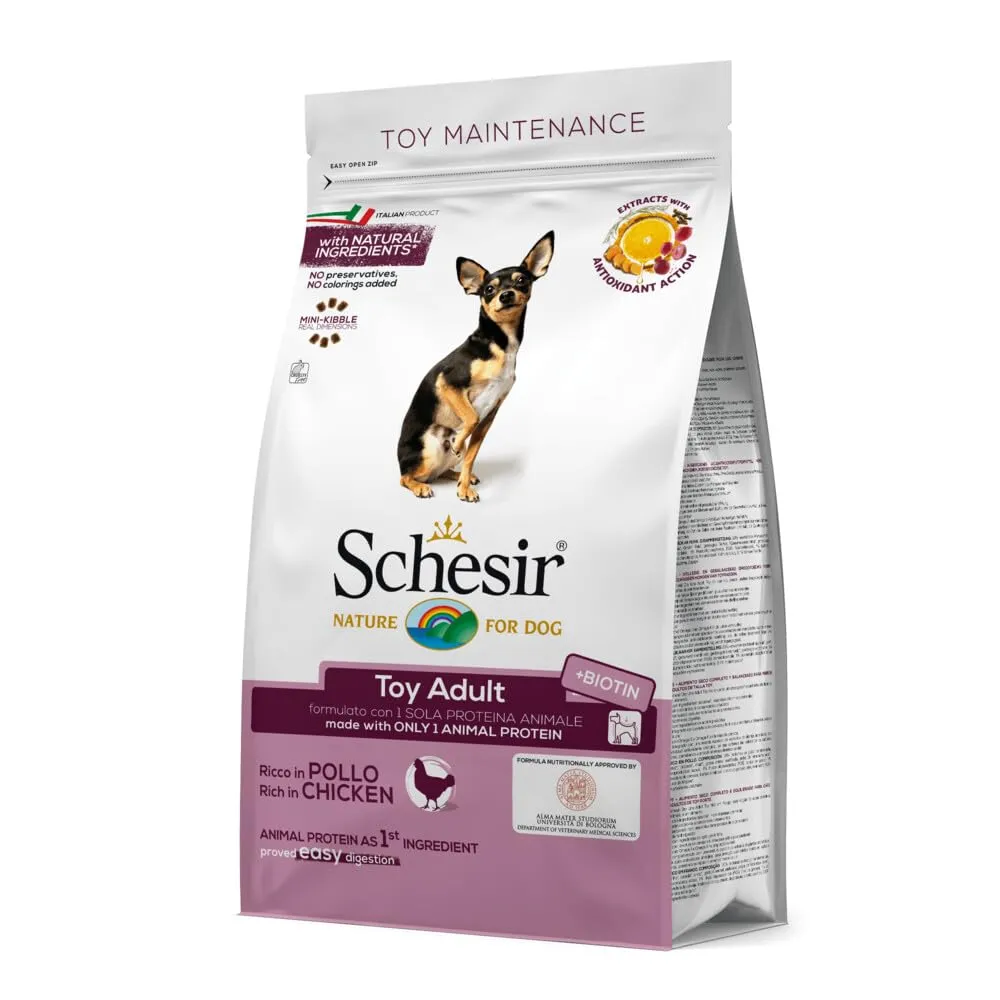 Schesir Toy Adult Cibo Secco per Cani di Piccola Taglia al Pollo, 2kg - immagine 3