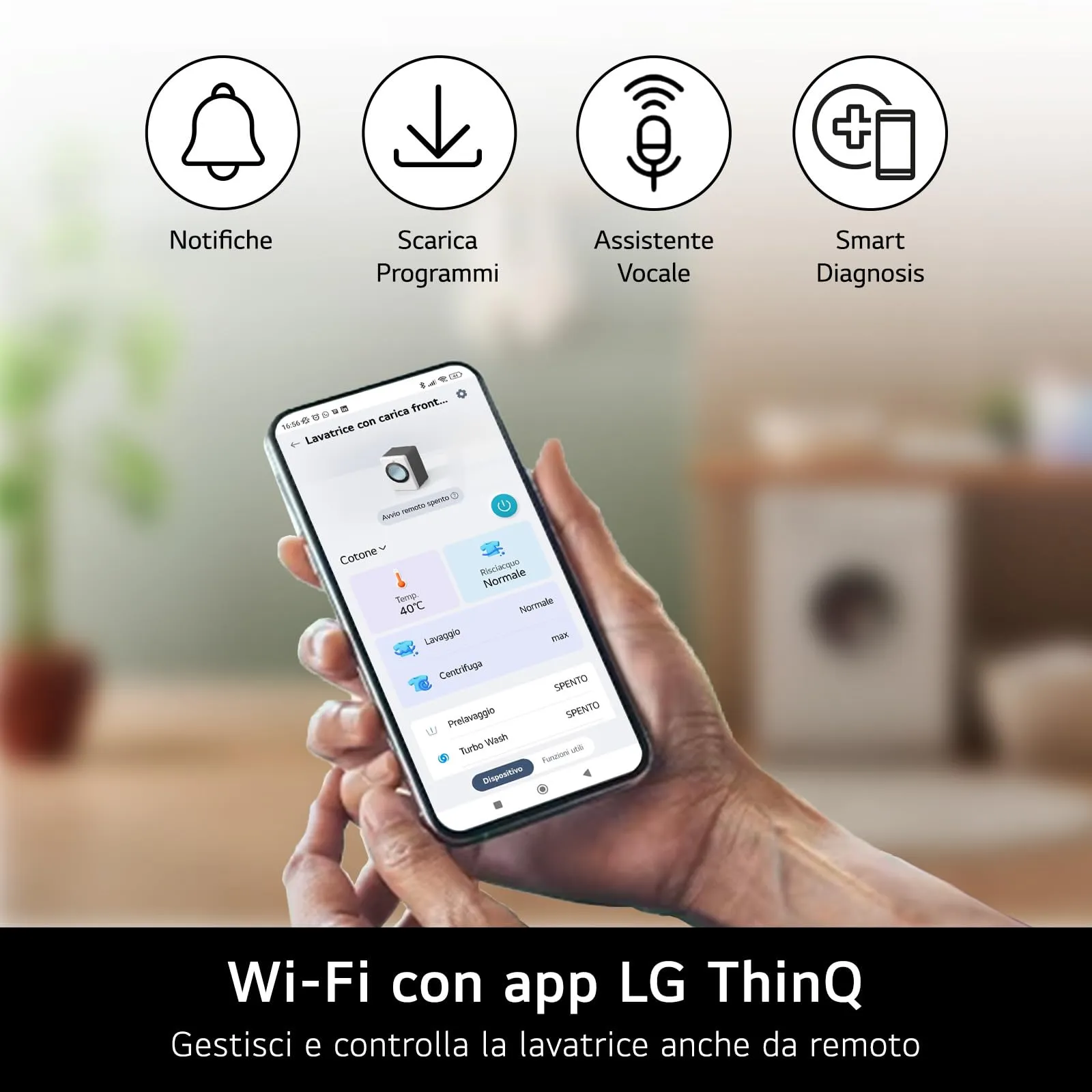LG AI Dry Asciugatrice 8 kg Classe B RNX5008TKB - immagine 11