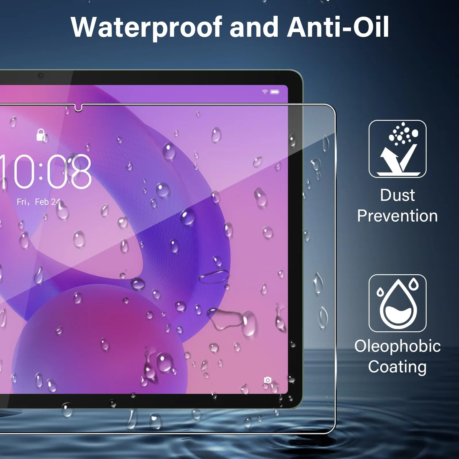 ELYCO Pellicola Protettiva in Vetro Temperato per Lenovo Idea Tab Pro / Yoga Tab Plus 12.7" - immagine 5