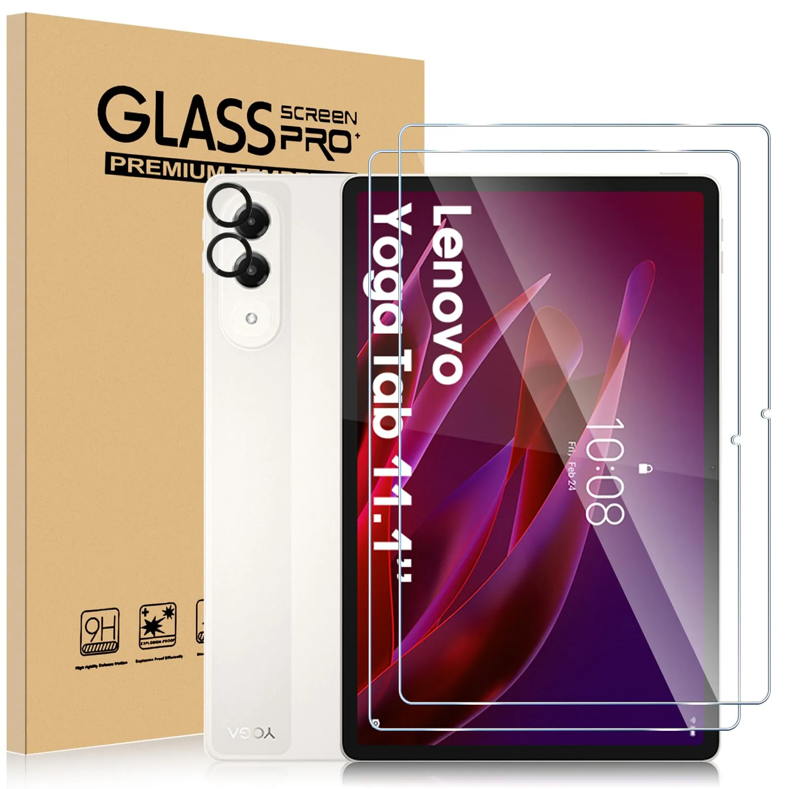 ELYCO Pellicola Protettiva in Vetro Temperato per Lenovo Yoga Tab 11.1 Pollici, 4 Pezzi - immagine 1