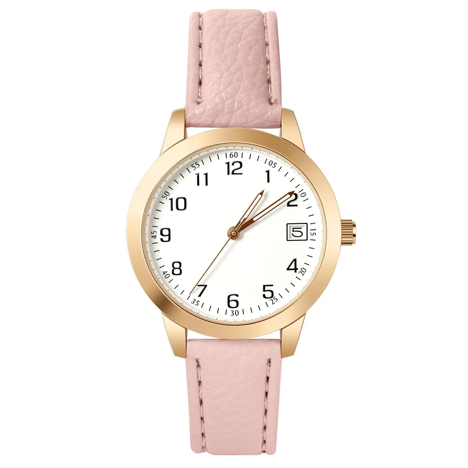 AOOSU Orologio da Donna al Quarzo Analogico, Rosa - immagine 1