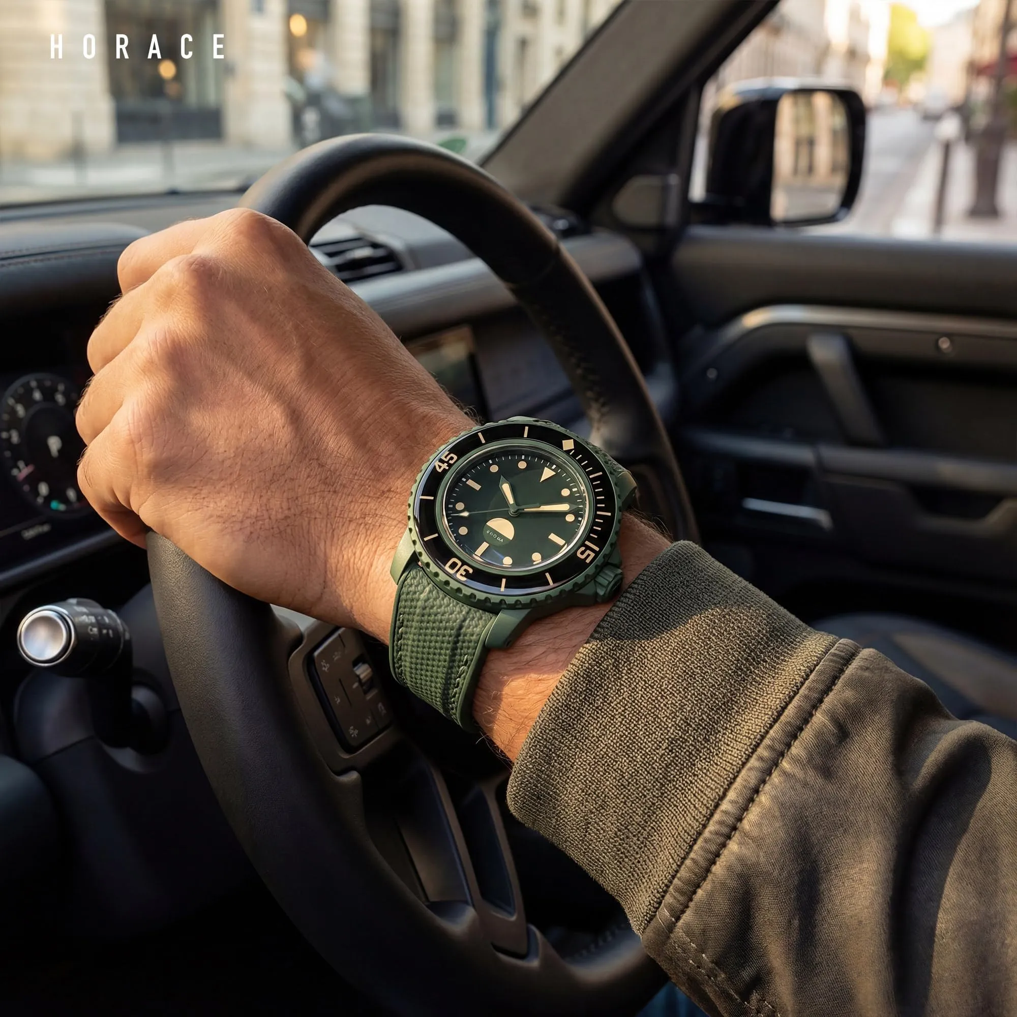 HORACE Cinturino in Silicone Liquido 22 mm per Blancpain x Swatch Scuba Fifty Fathoms - Abyss Green / Nero - immagine 4