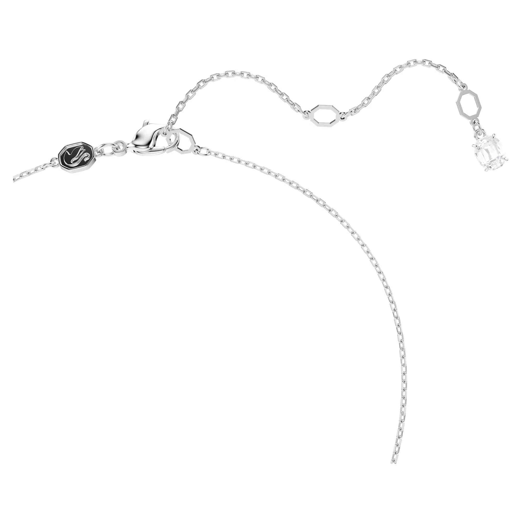 Swarovski Pendente Stilla, Taglio Round, Blu, Placcato Rodio - immagine 4