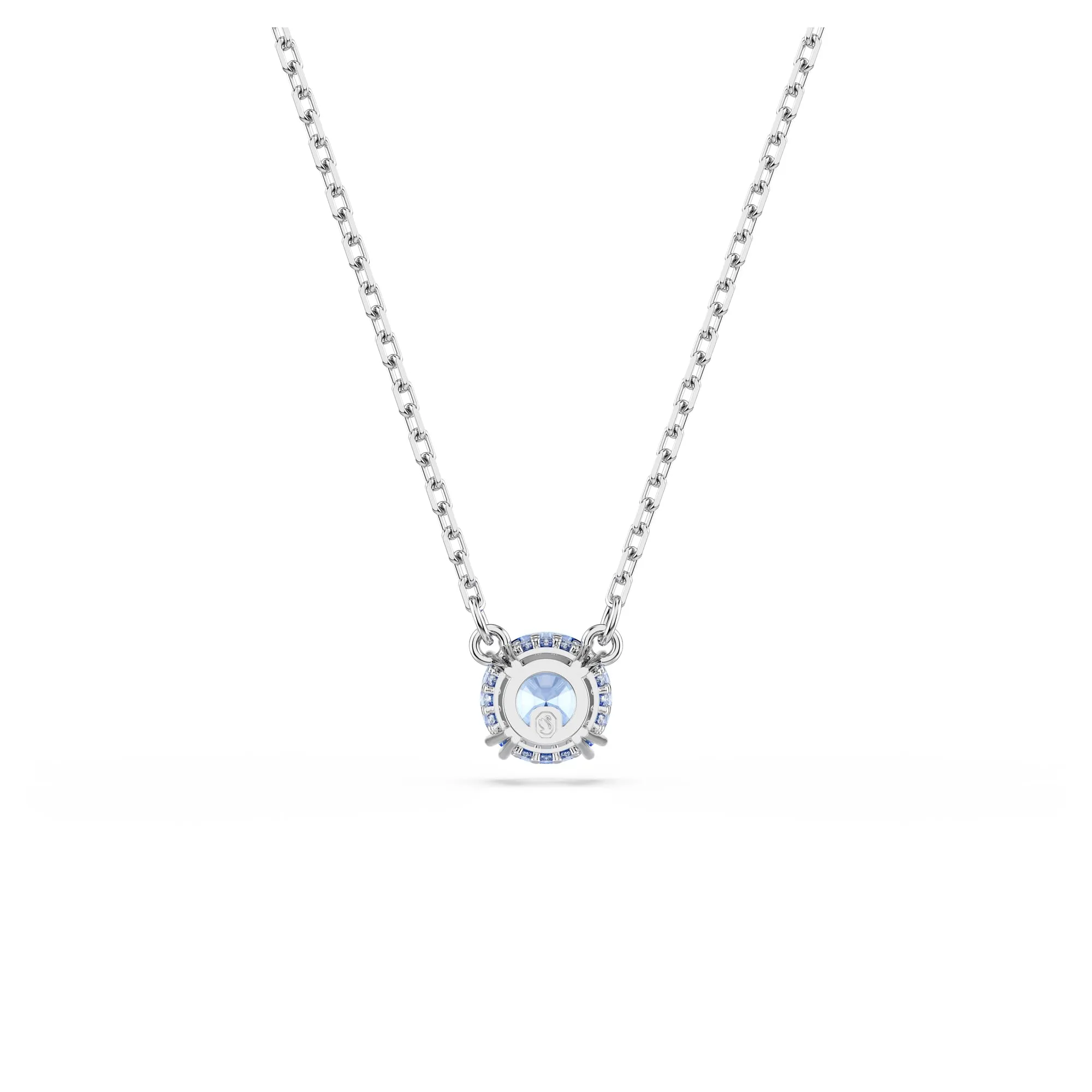 Swarovski Pendente Stilla, Taglio Round, Blu, Placcato Rodio - immagine 7