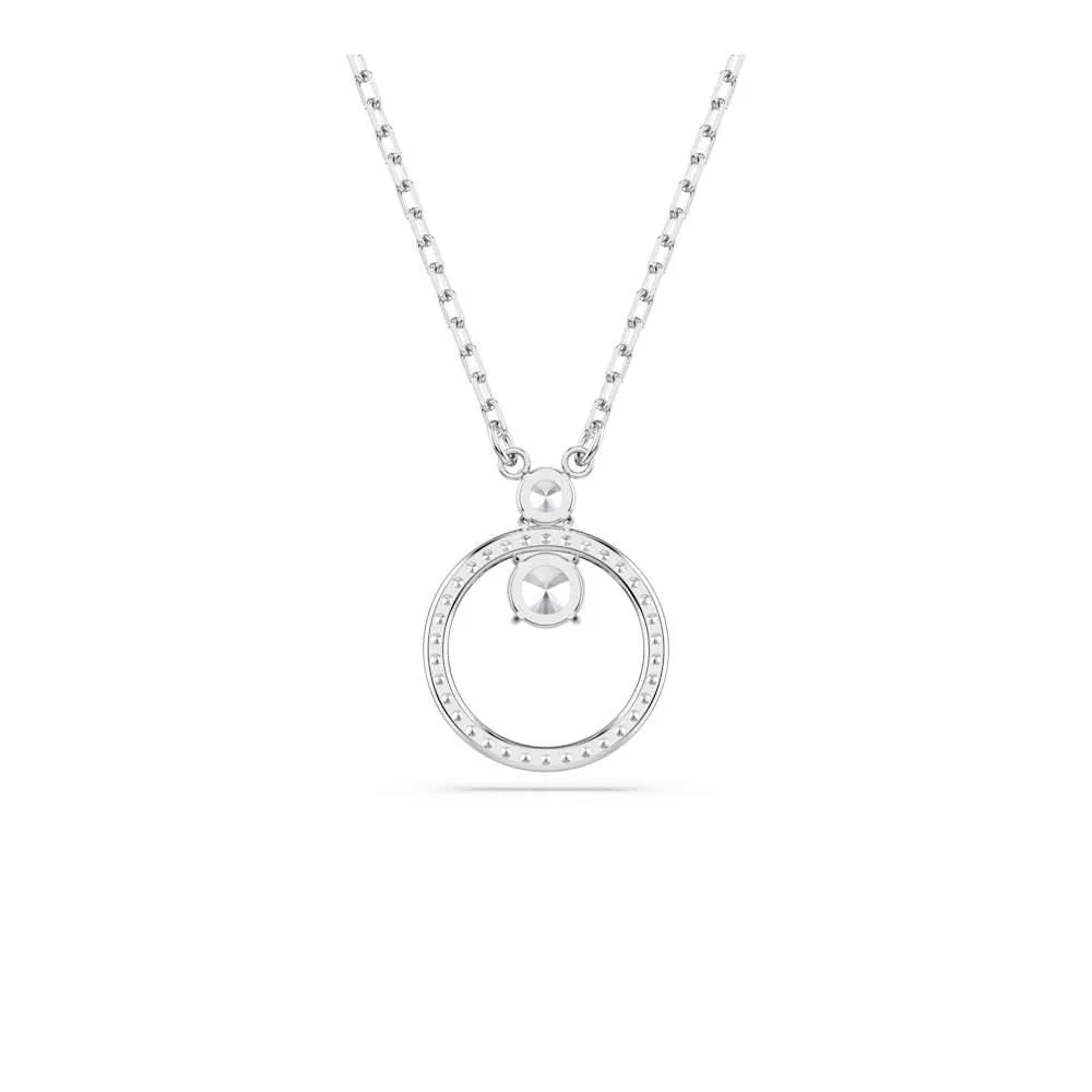 Swarovski Constella Pendant, Pavé Round Cut, White, Rhodium Plated - immagine 4
