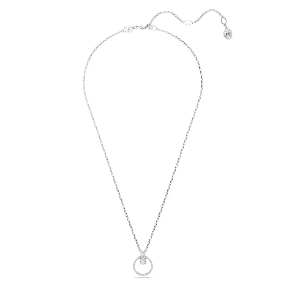 Swarovski Constella Pendant, Pavé Round Cut, White, Rhodium Plated - immagine 6