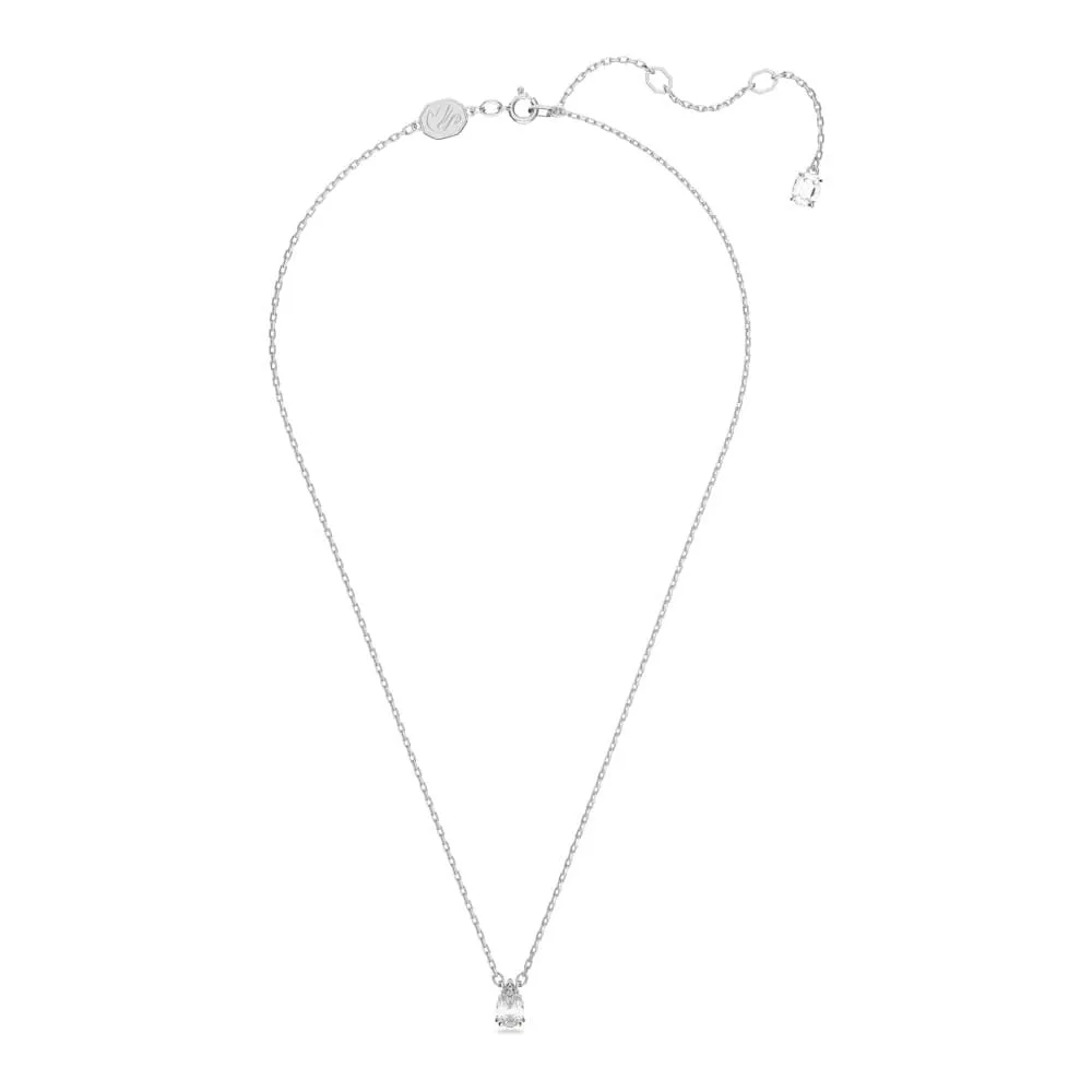 Swarovski Millenia Pendente Taglio Pear Bianco Placcato Rodio - immagine 2