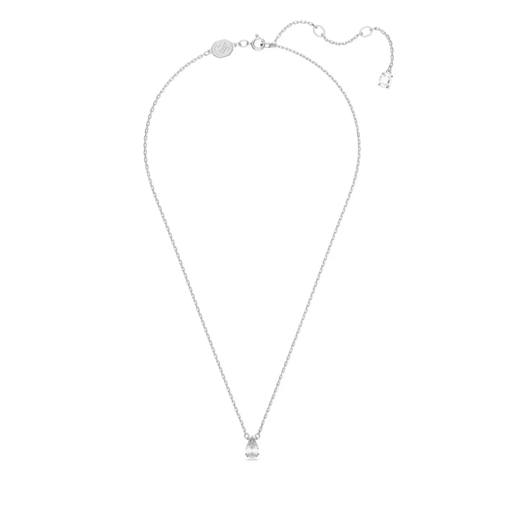 Swarovski Millenia Pendente Taglio Pear Bianco Placcato Rodio - immagine 7
