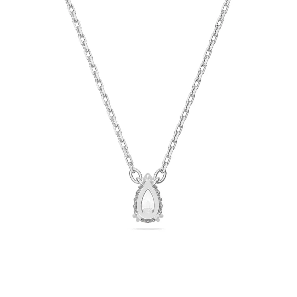 Swarovski Millenia Pendente Taglio Pear Bianco Placcato Rodio - immagine 9