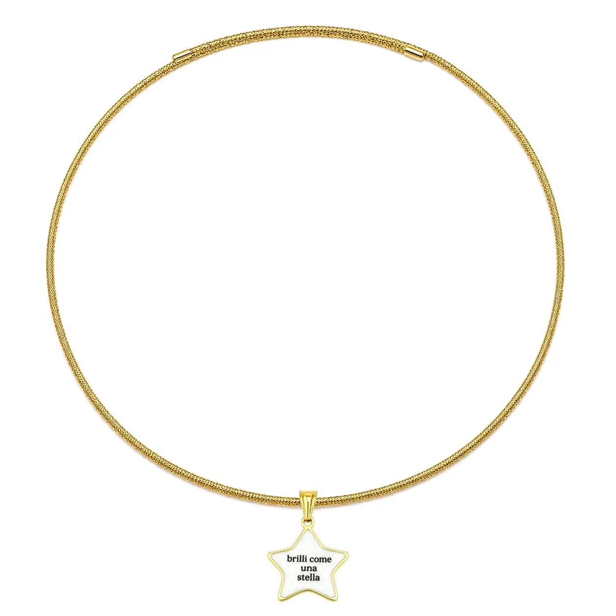 SAGA GIOIELLI Collana donna magnetica in acciaio inox con ciondolo Essere se stessi, Lunghezza 50,5 cm Regolabile - immagine 1