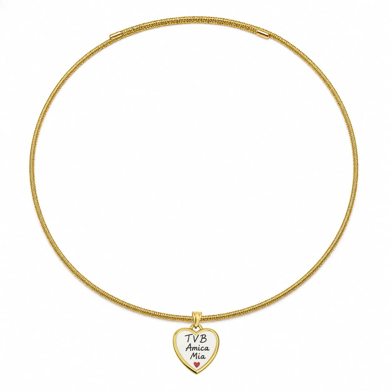 SAGA GIOIELLI Collana donna magnetica in acciaio inox con ciondolo Essere se stessi, 50,5 cm regolabile, TVB AMICA MIA - immagine 1