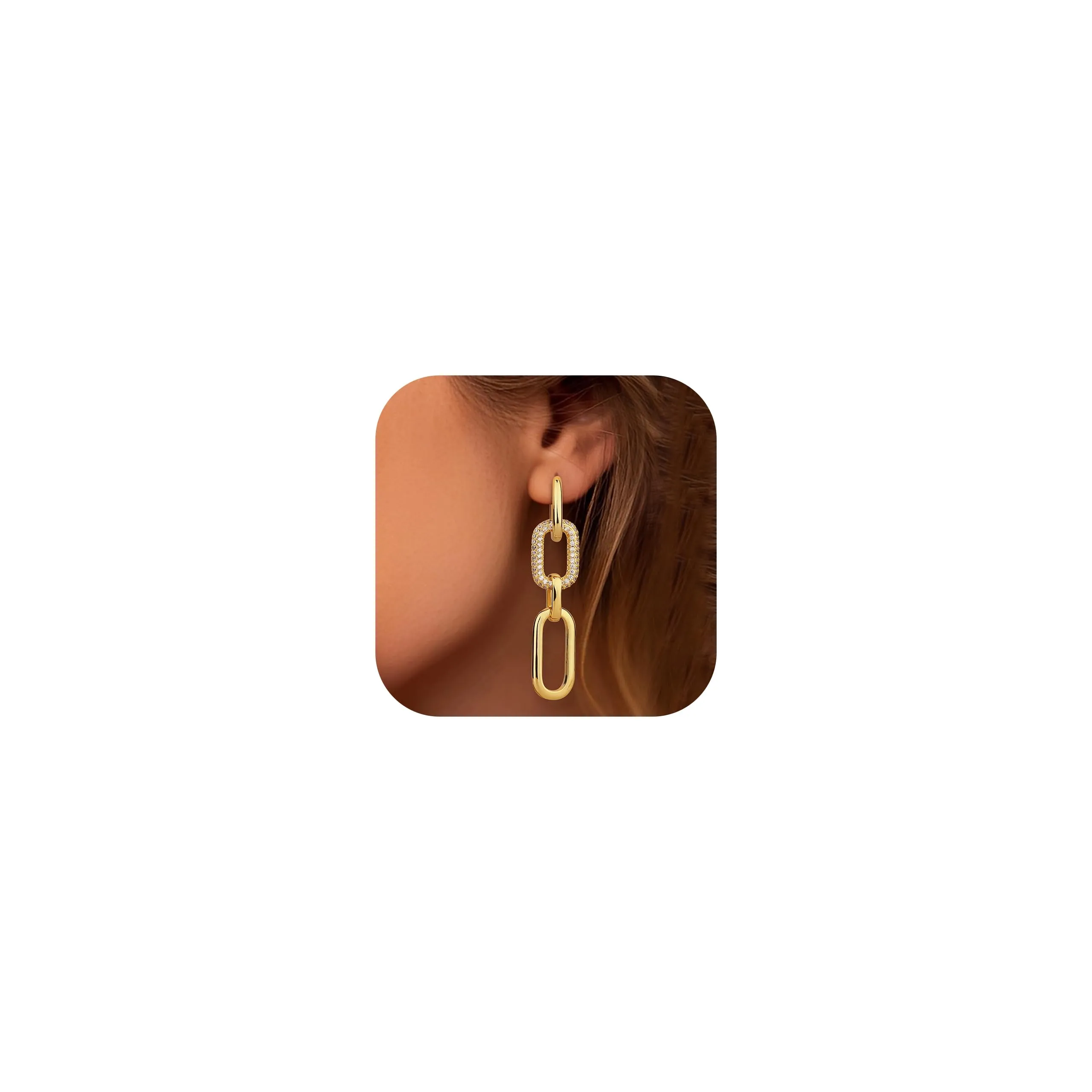 Adramata Orecchini Donna Pendenti a Goccia Placcati in Oro 14K - immagine 1