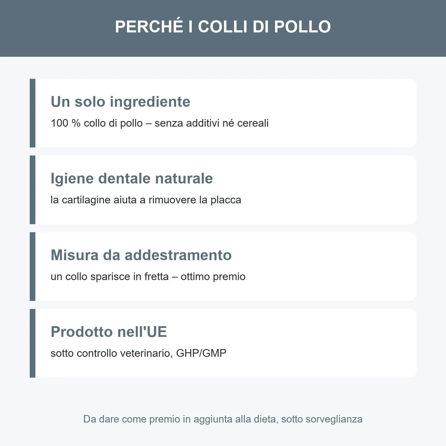 Bonya Smile Colli di pollo per cani essiccati, snack monoproteico, 300 g - immagine 3