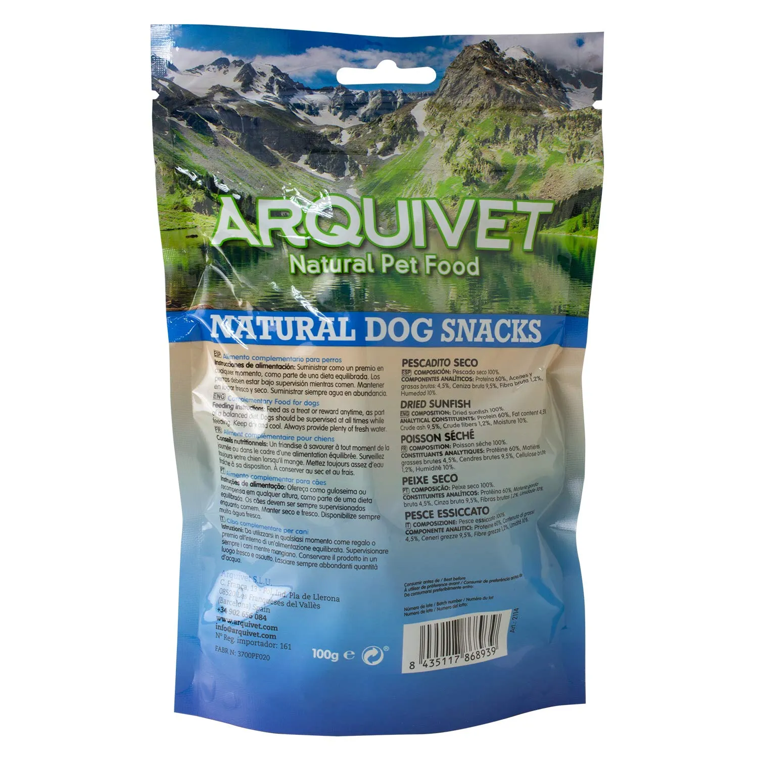 Arquivet Pesce Secco per Cani, 100 g - immagine 4