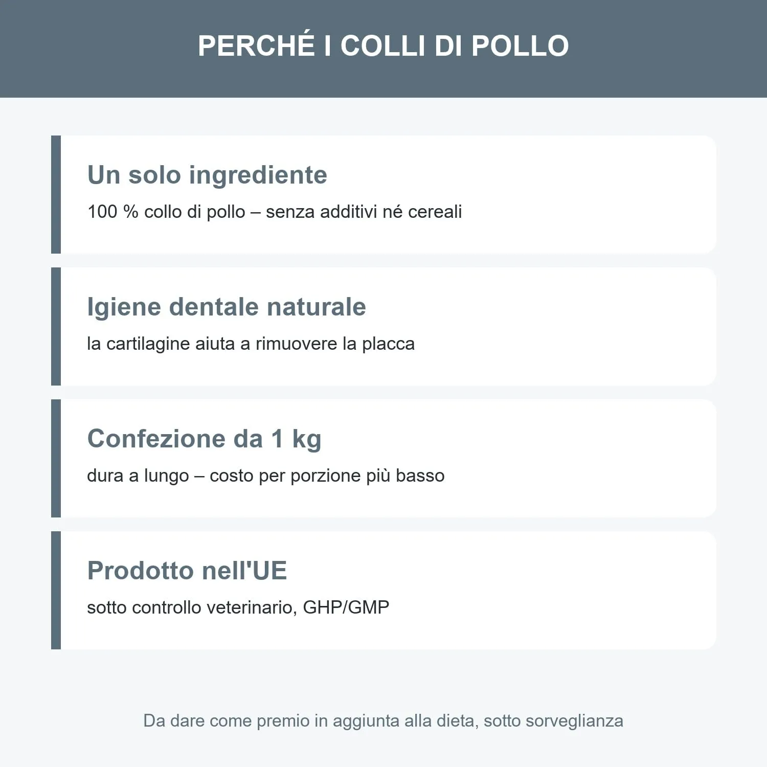 Bonya Smile Colli di pollo per cani, essiccati, 1 kg - immagine 3
