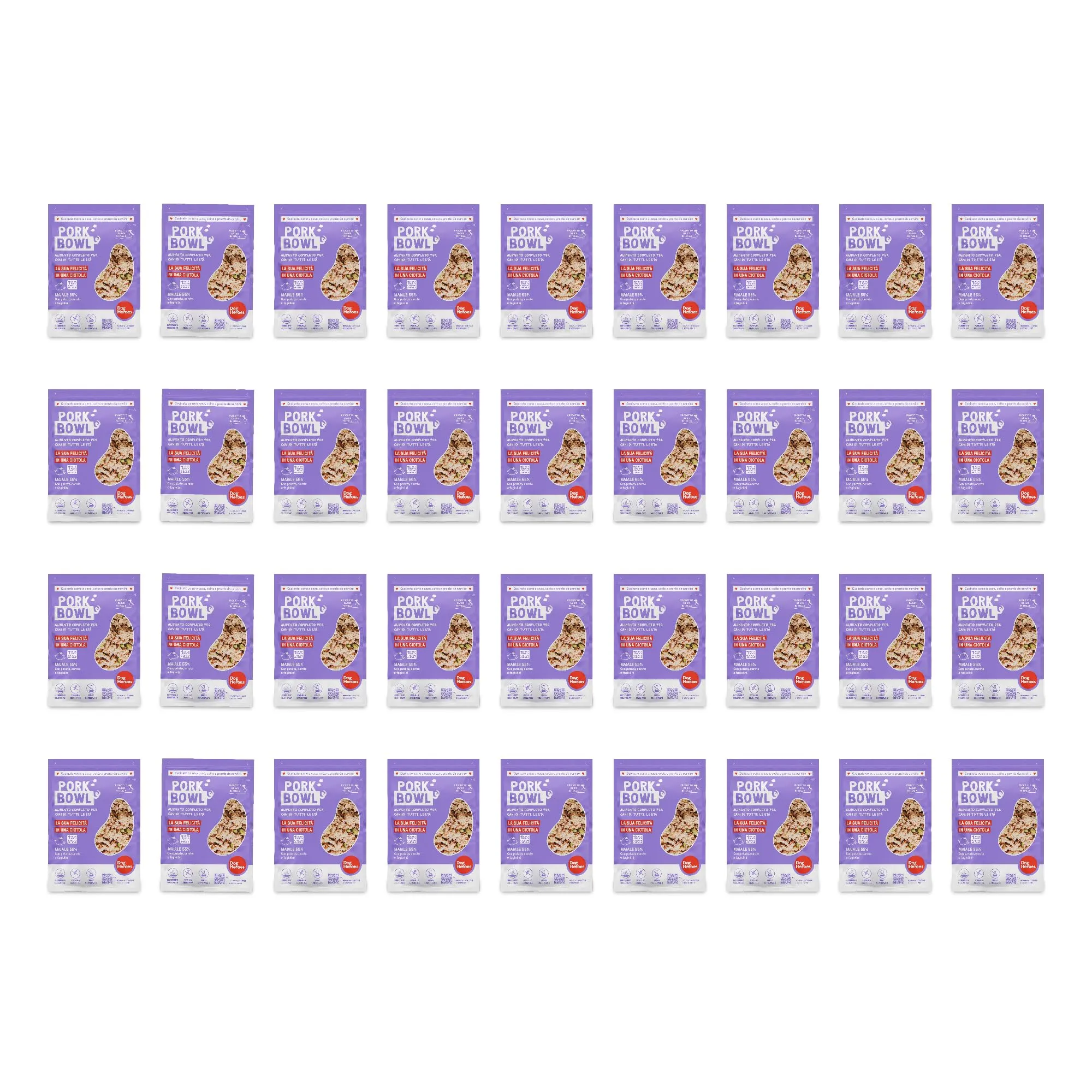 Dog Heroes Cibo Umido Congelato per Cani Maiale (55%) 36x320g - immagine 1