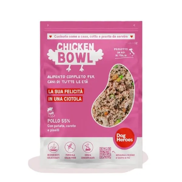 Dog Heroes Cibo Umido Congelato per Cani Pollo 55% 36x650g - immagine 2