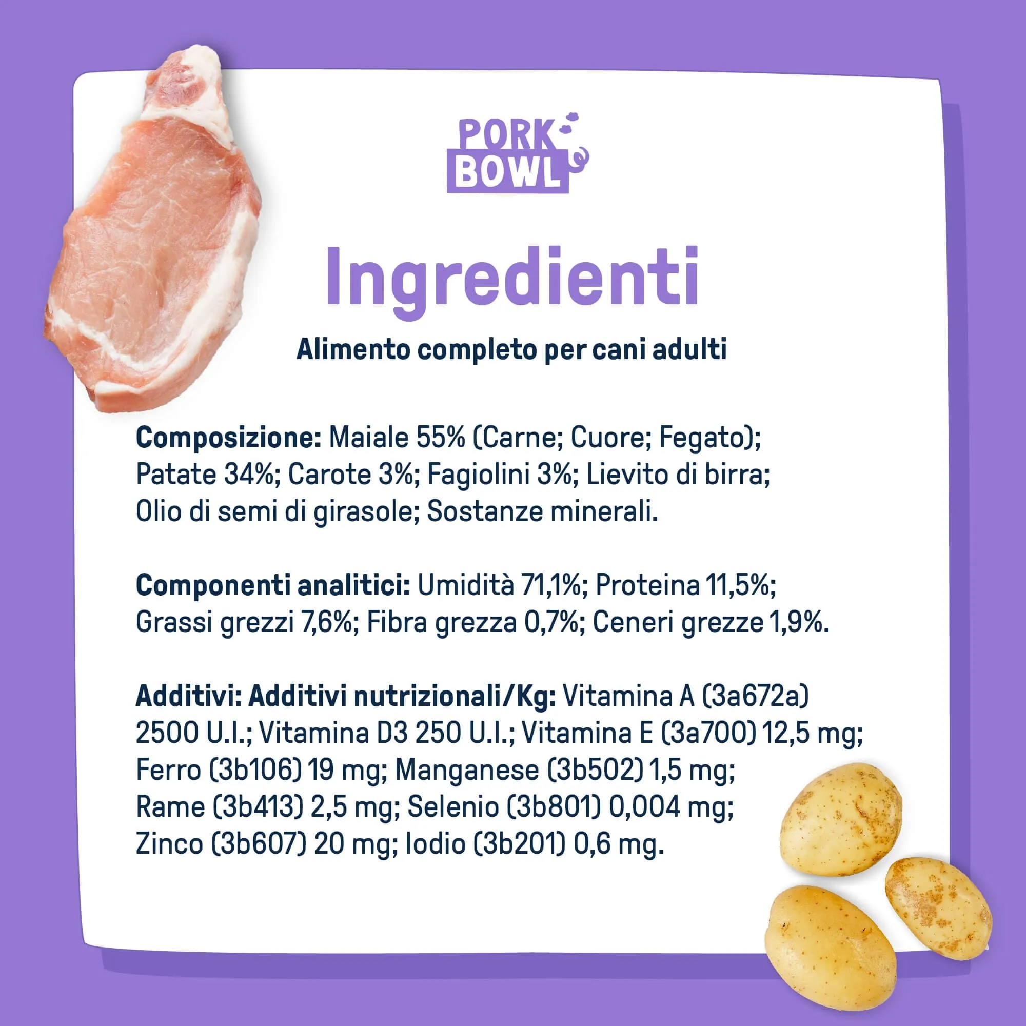 Dog Heroes Cibo Umido Congelato per Cani Maiale + Pollo (55%) 12x650g - immagine 3