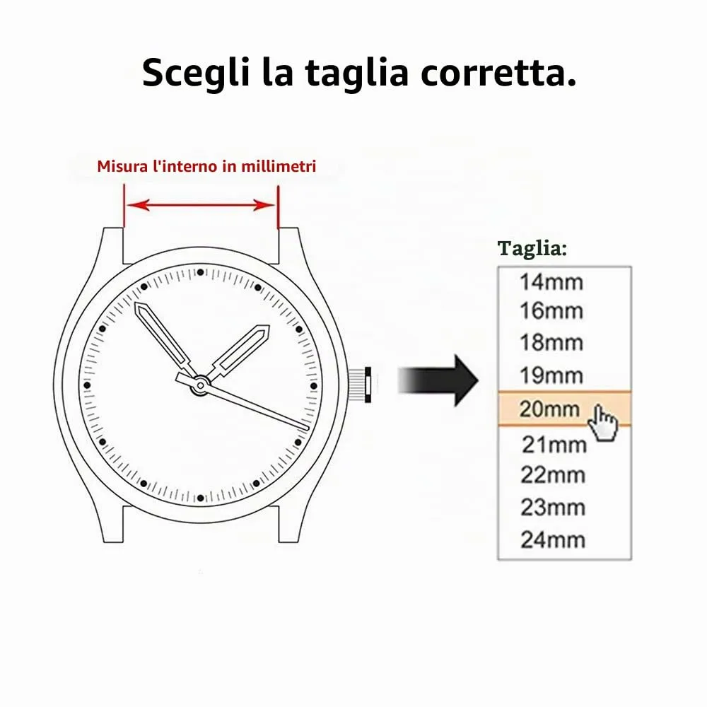 FOUUA Cinturino per Orologi in Vera Pelle Alligatore con Chiusura Deployante, 20mm, Blue - immagine 7