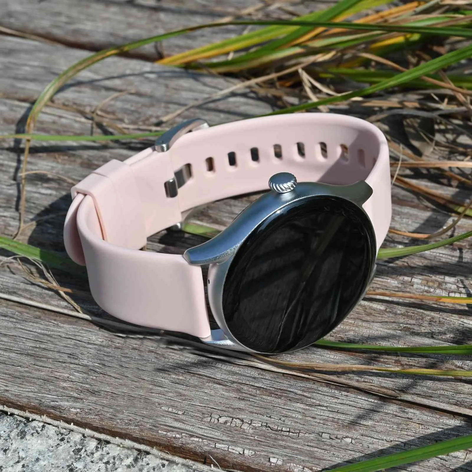 BISONSTRAP Cinturino in Silicone con Sgancio Rapido, 22mm, Rosa con Fibbia Nera - immagine 8