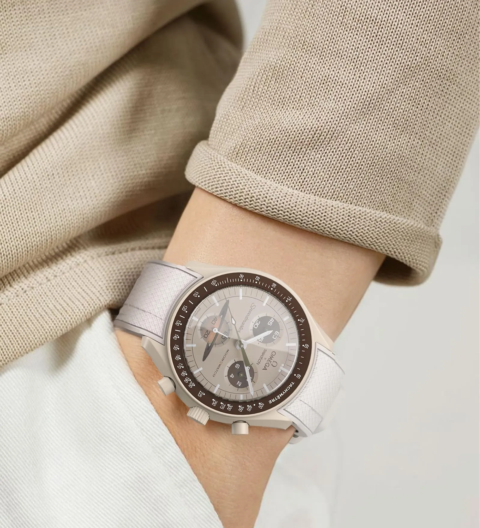 Stanchev Cinturino in silicone per Omega x Swatch MoonSwatch Speedmaster, 20mm (Nero) - immagine 3
