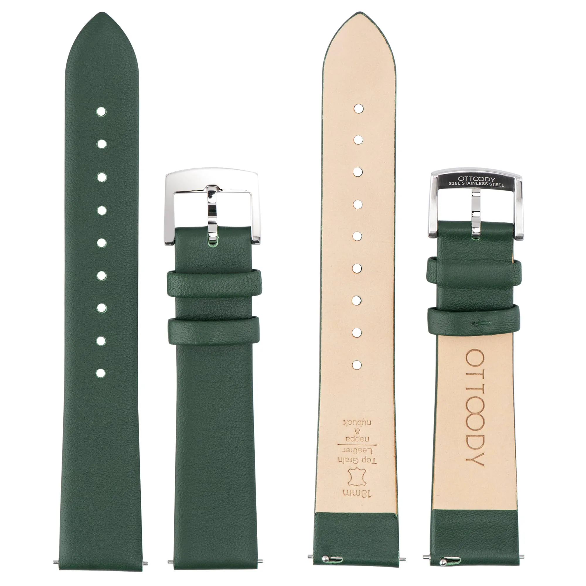 OTTOODY Cinturino Orologio in Pelle a Sgancio Rapido 14mm - immagine 3