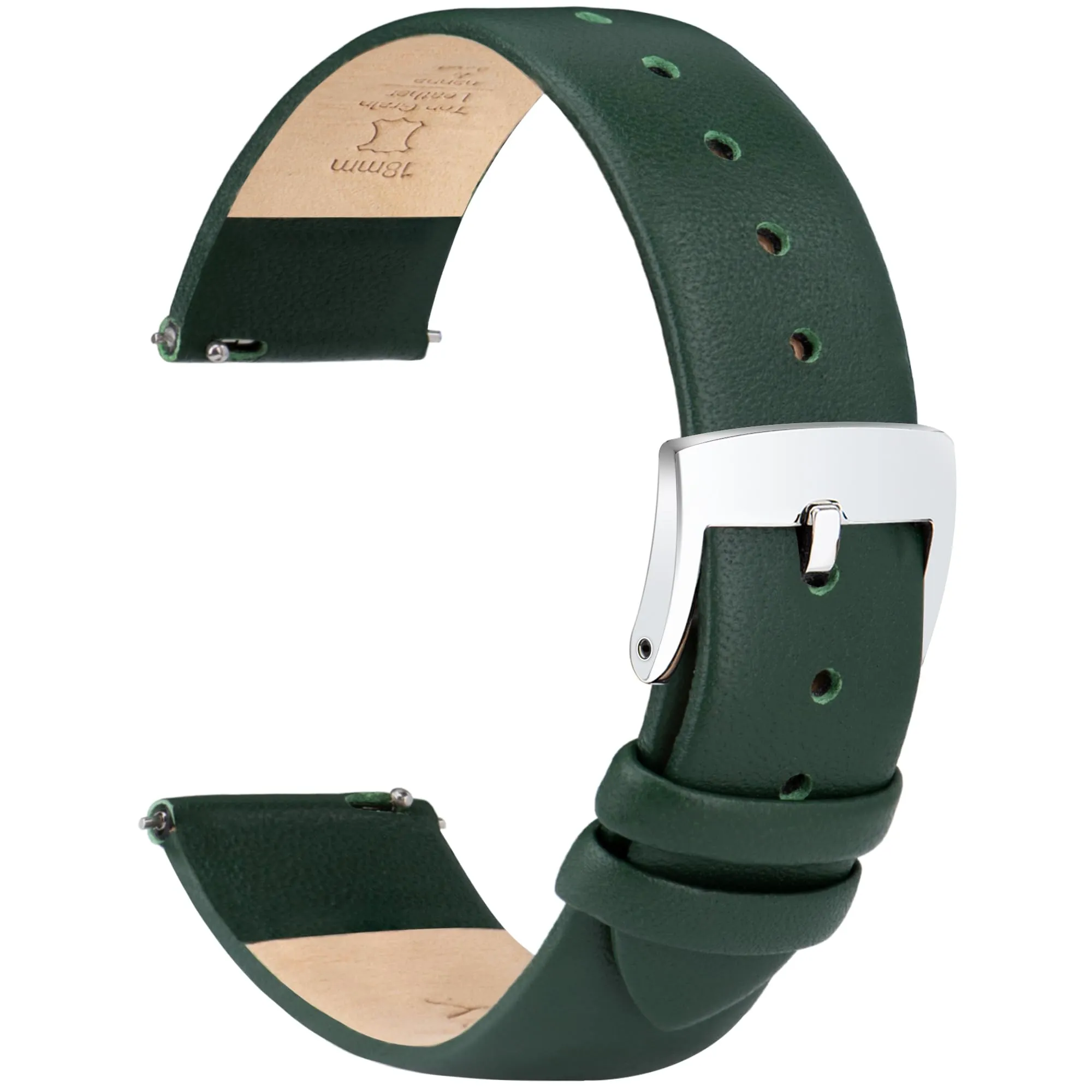 OTTOODY Cinturino Orologio in Pelle di Vitello a Sgancio Rapido 18mm - immagine 1
