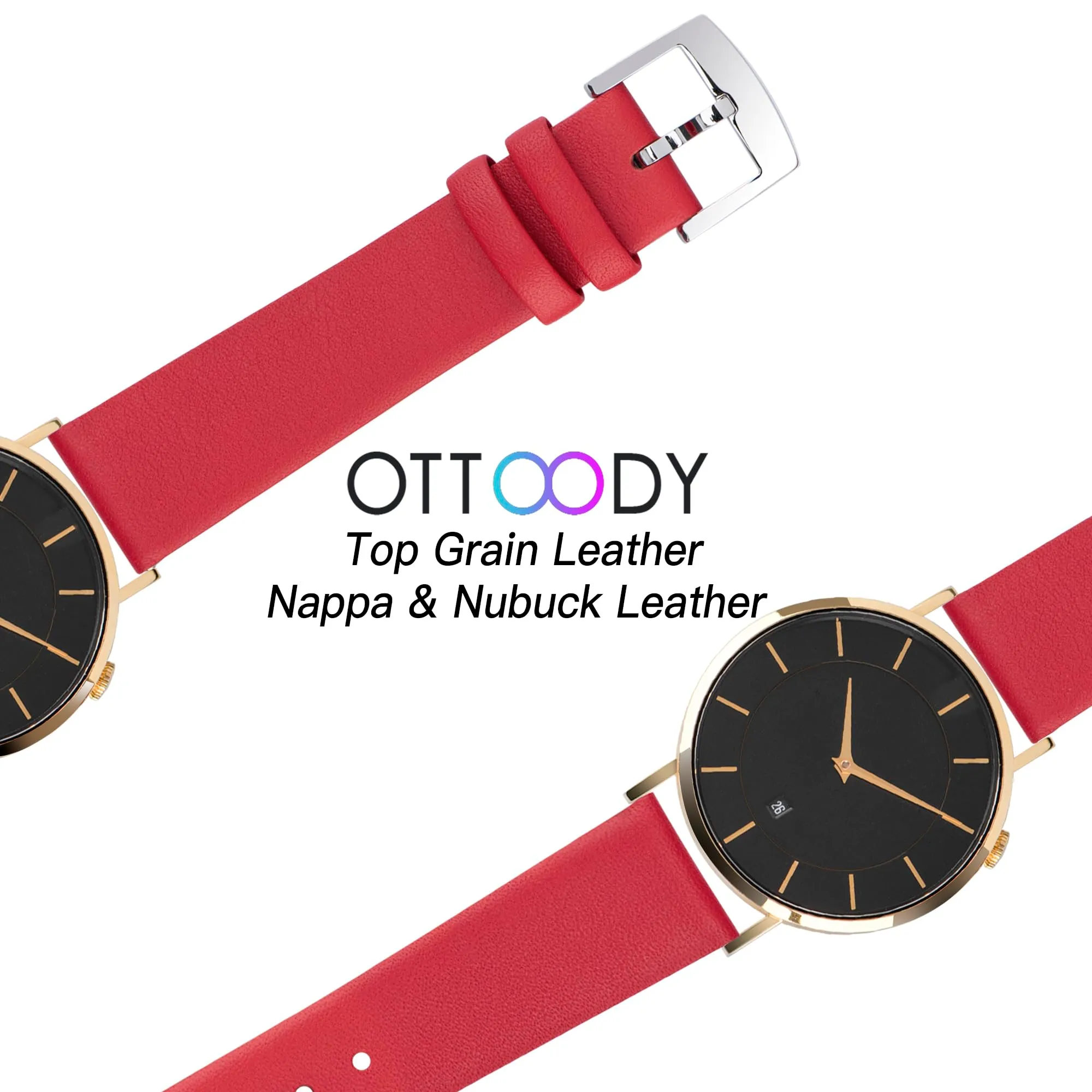 OTTOODY Cinturino Orologio in Pelle a Sgancio Rapido 14mm - immagine 5