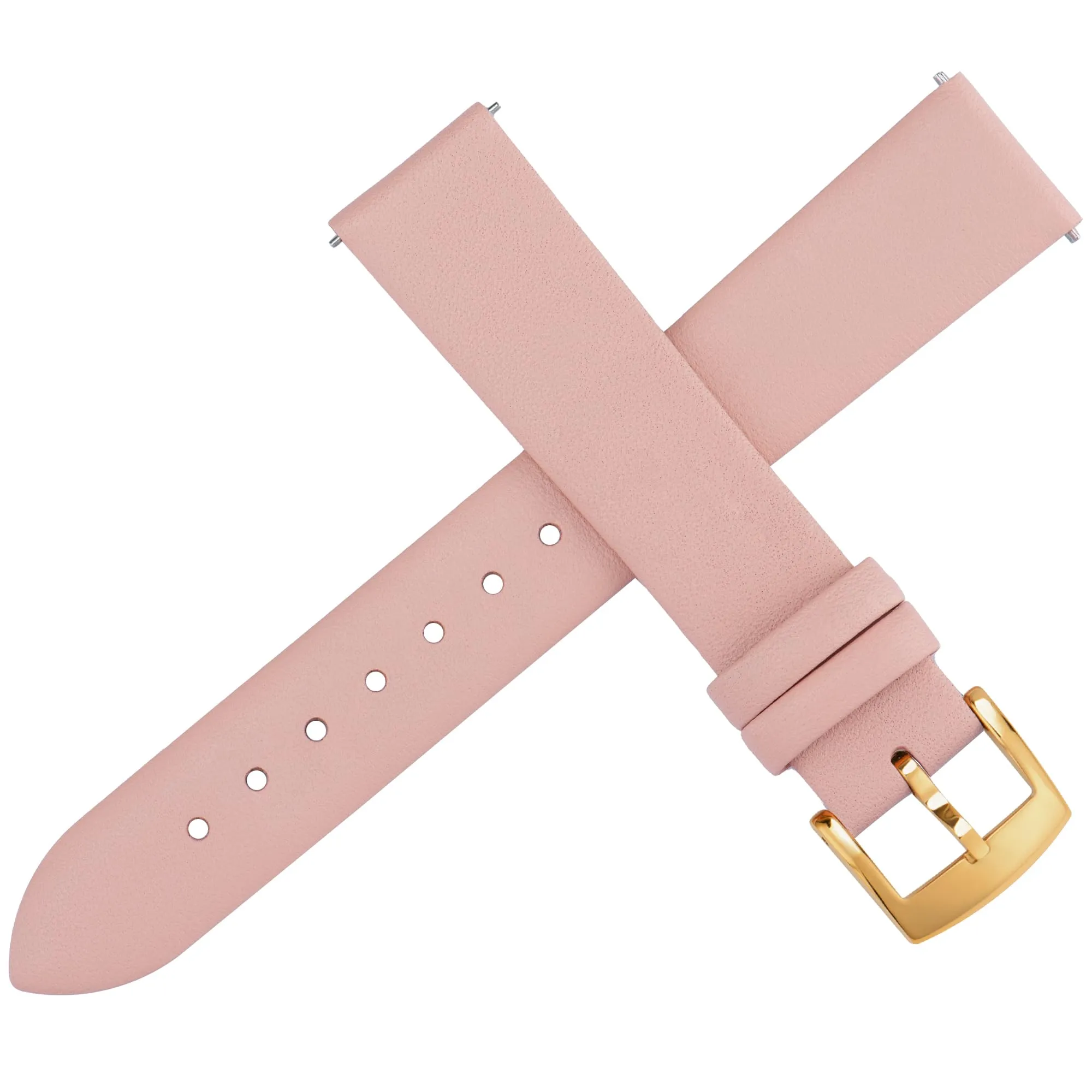 OTTOODY Cinturino Orologio in Pelle di Vitello a Sgancio Rapido 14mm, Fibbia Oro - immagine 2