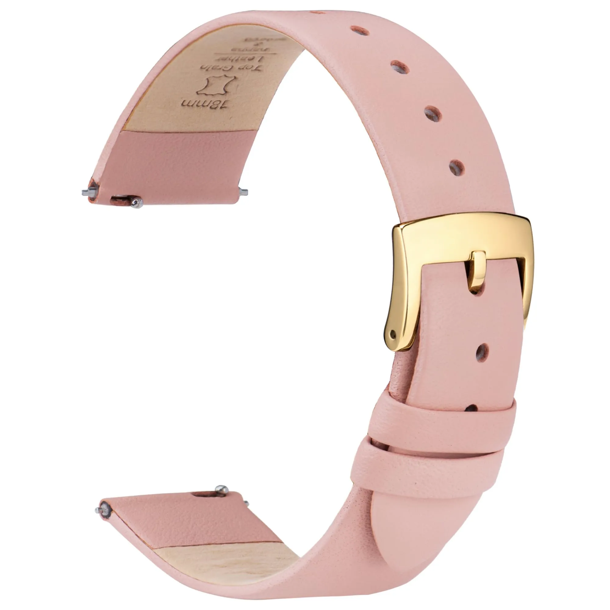 OTTOODY Cinturino Orologio in Pelle di Vitello a Sgancio Rapido 22mm, Fibbia Oro - immagine 1