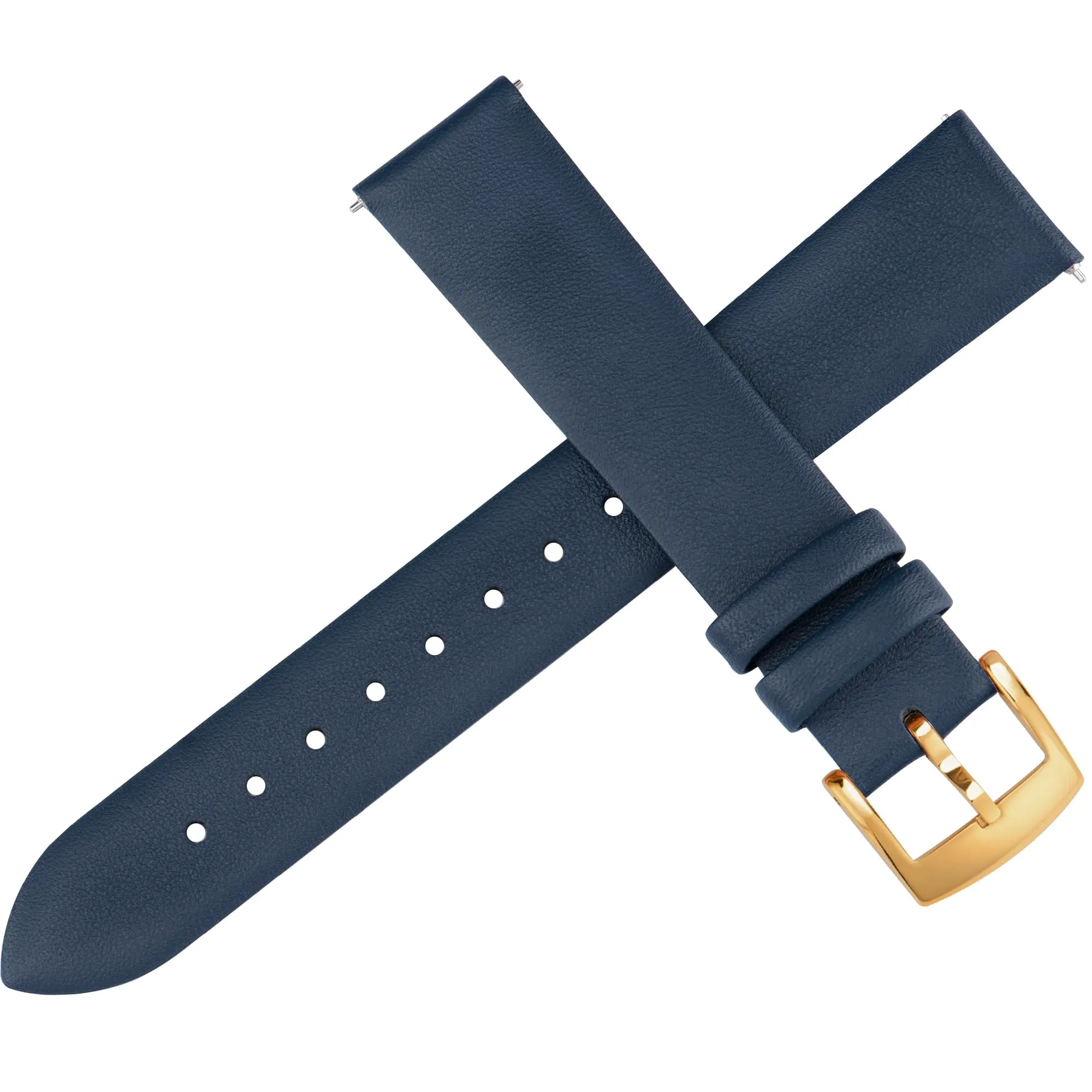 OTTOODY Cinturino Orologio in Pelle di Vitello a Sgancio Rapido, 20mm, Fibbia Oro - immagine 2