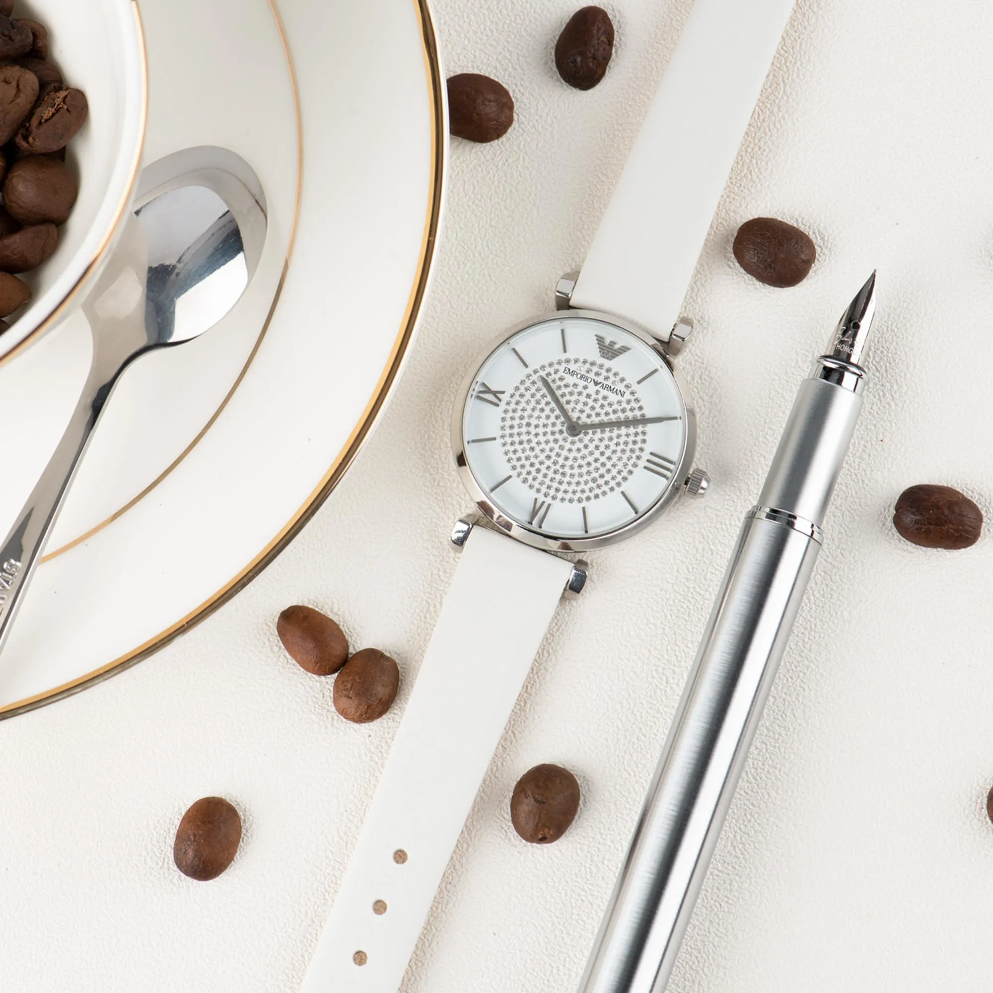 OTTOODY Cinturino Orologio in Pelle di Vitello a Sgancio Rapido 22mm, Fibbia Oro - immagine 8