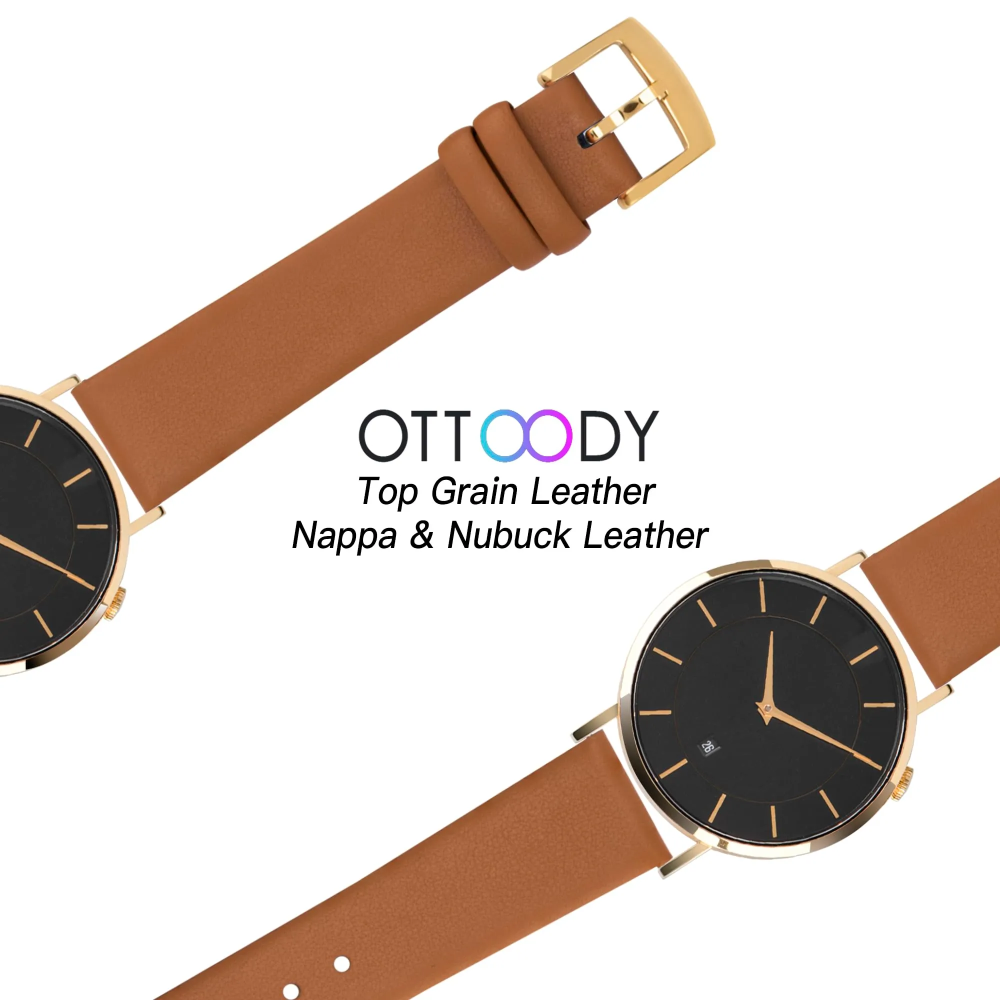 OTTOODY Cinturini Orologio in Pelle a Sgancio Rapido 14mm - immagine 5