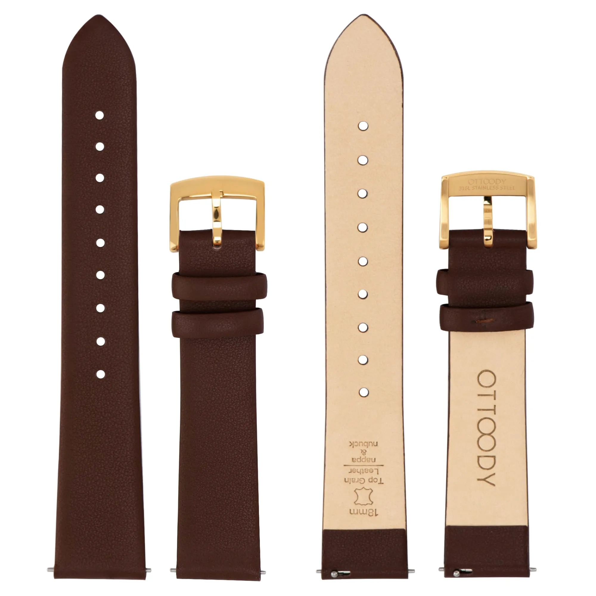 OTTOODY Cinturino Orologio in Pelle a Sgancio Rapido 14mm - immagine 3