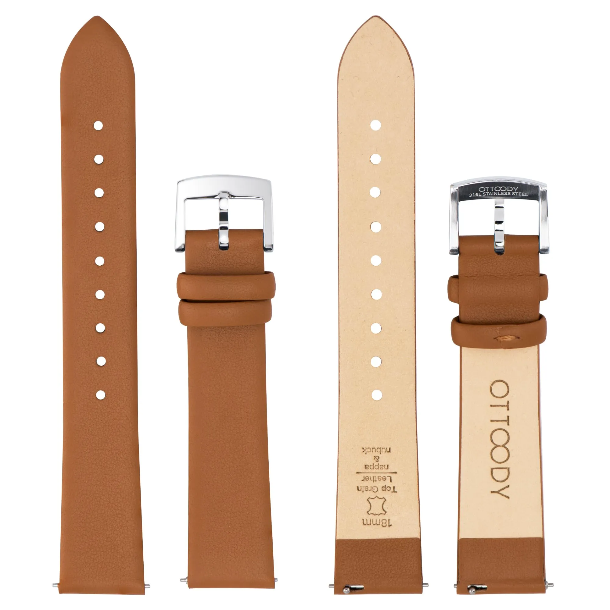 OTTOODY Cinturini Orologio in Pelle a Sgancio Rapido 16mm - immagine 3