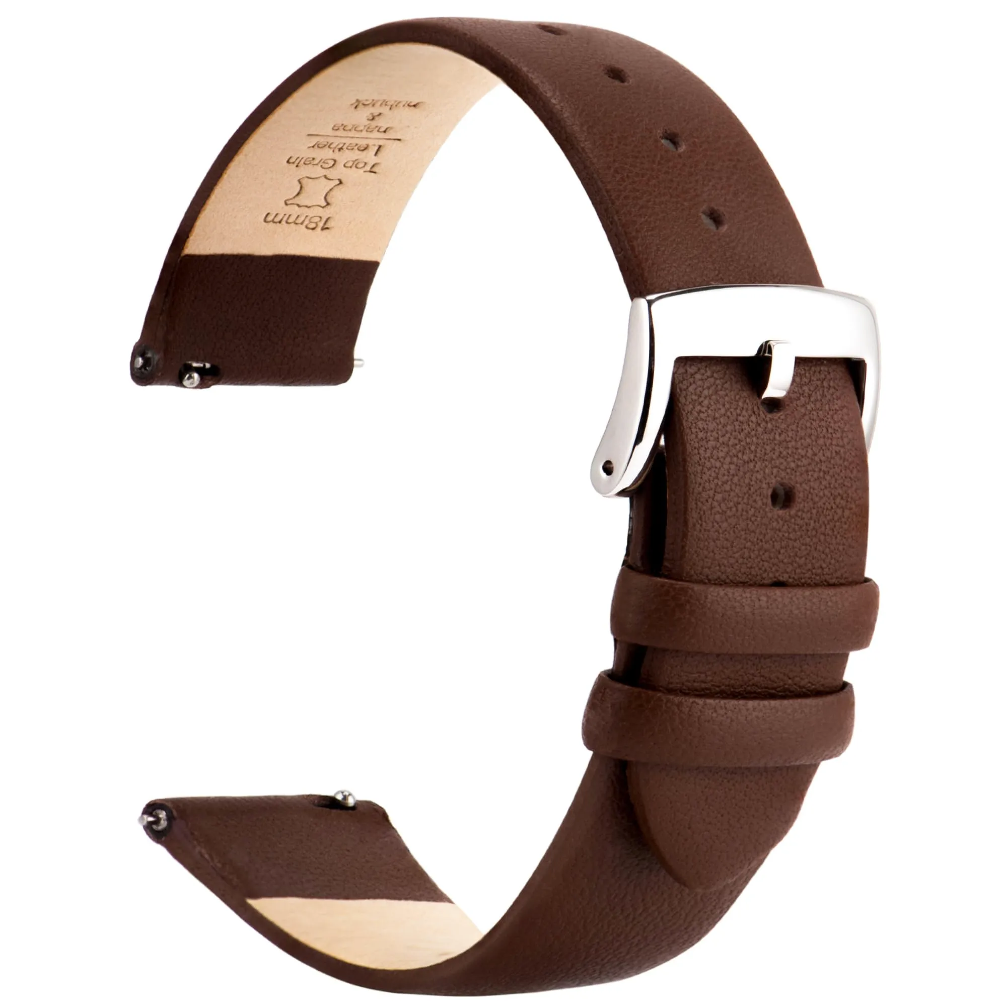 OTTOODY Cinturino Orologio in Pelle di Vitello a Sgancio Rapido 22mm 20mm 18mm 16mm 14mm 12mm per Uomo e Donna - immagine 1