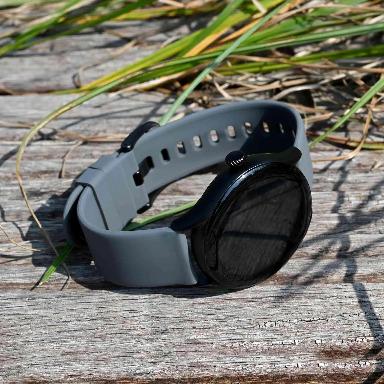 BISONSTRAP Cinturino in Silicone con Sgancio Rapido, 21mm, Grigio con Fibbia Nera - immagine 9