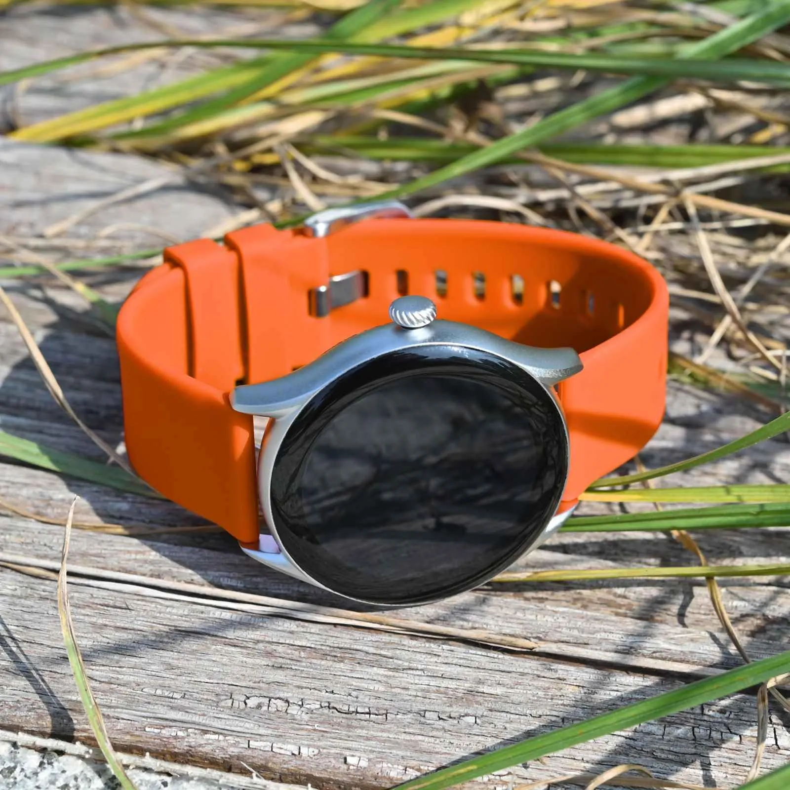 BISONSTRAP Cinturino in Silicone con Sgancio Rapido, 16mm, Arancione con Fibbia Nera - immagine 9