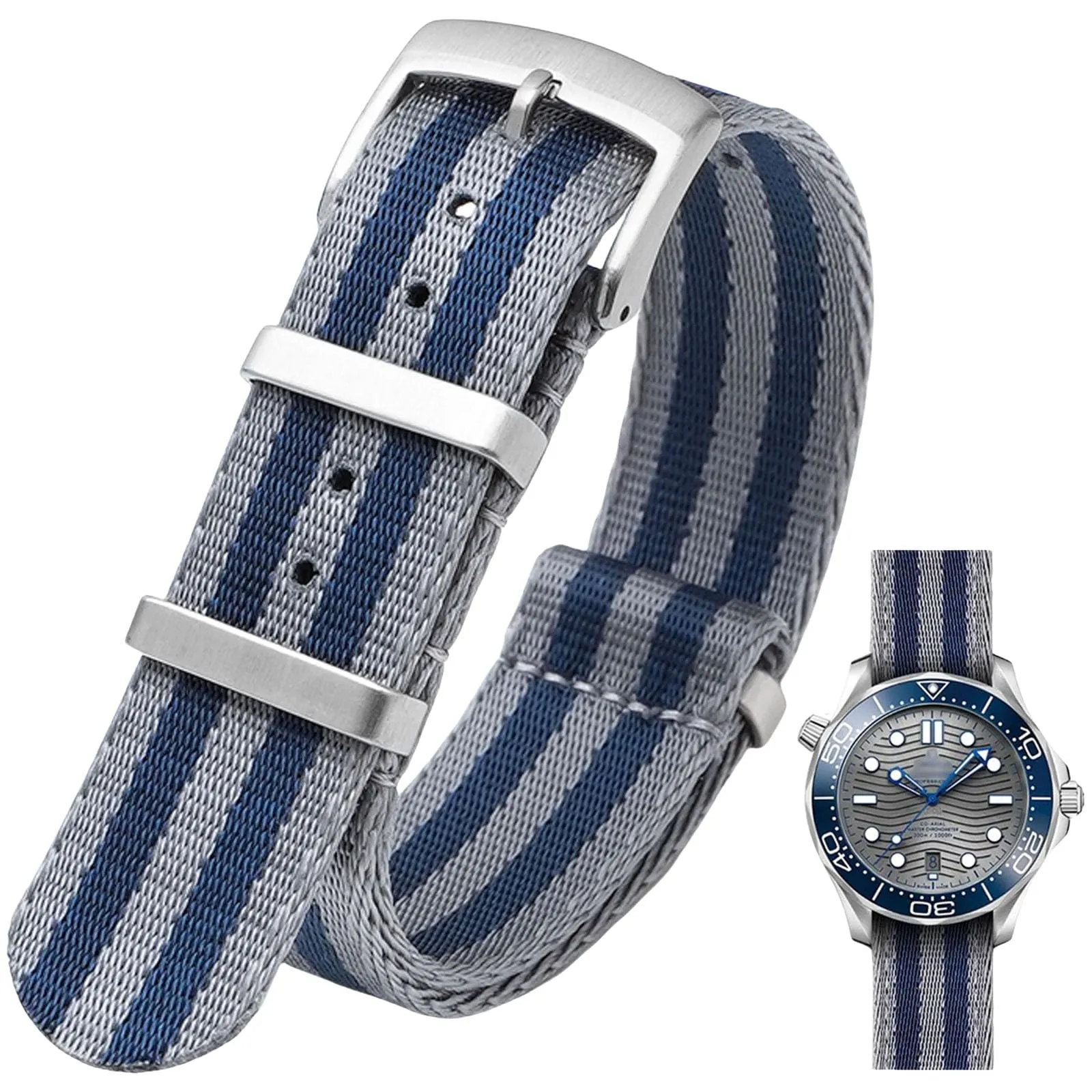Nizonlaie Cinturino per Orologio in Nylon Stile Nato Militare G10 Balistico 18mm 20mm 22mm 24mm Multicolore - immagine 1