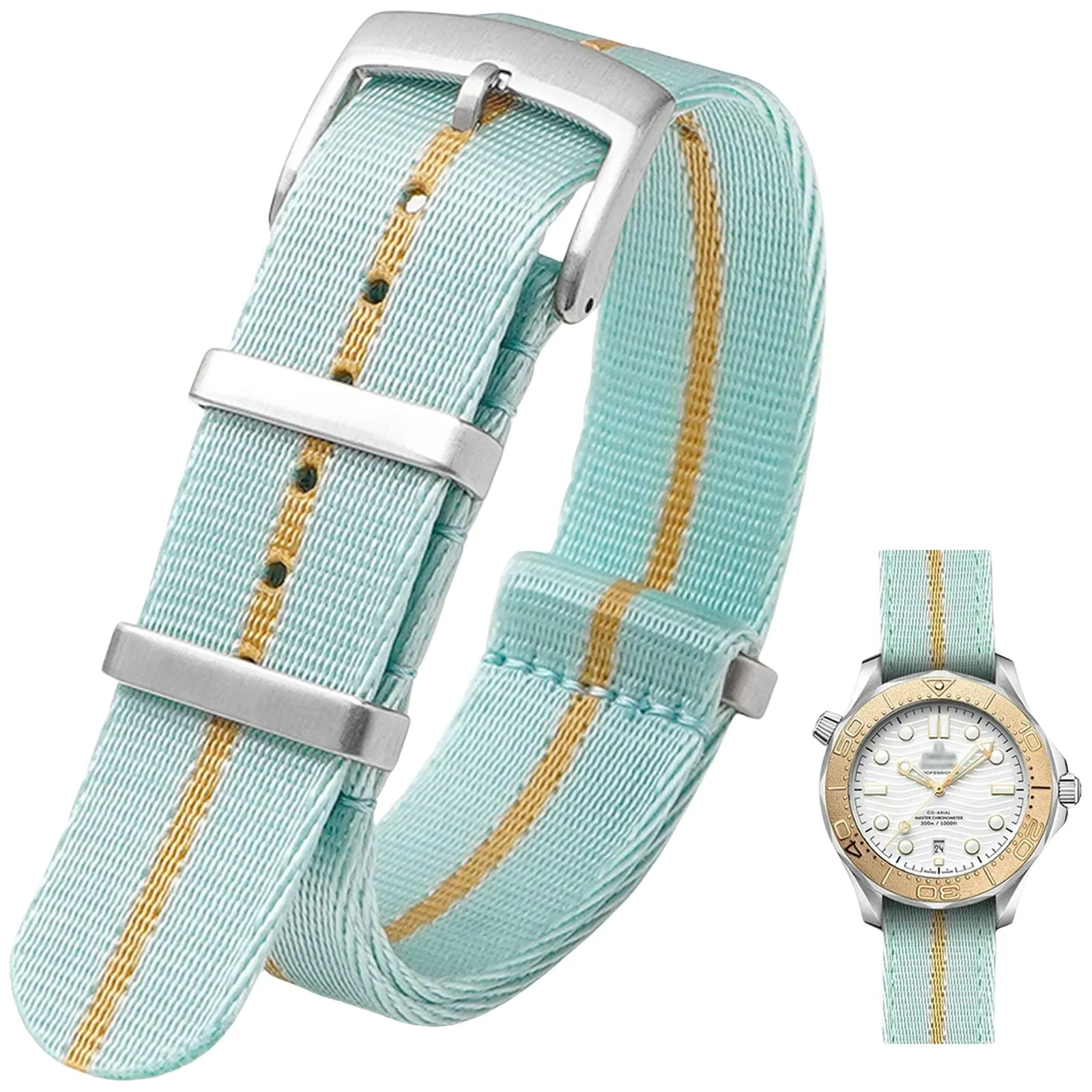 Nizonlaie Cinturino per Orologio in Nylon Stile Nato Militare Balistico G10 20mm - immagine 1
