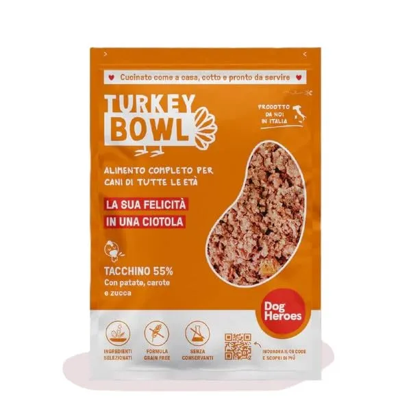 Dog Heroes Cibo Umido Congelato per Cani Tacchino (55%) 24x650g - immagine 2