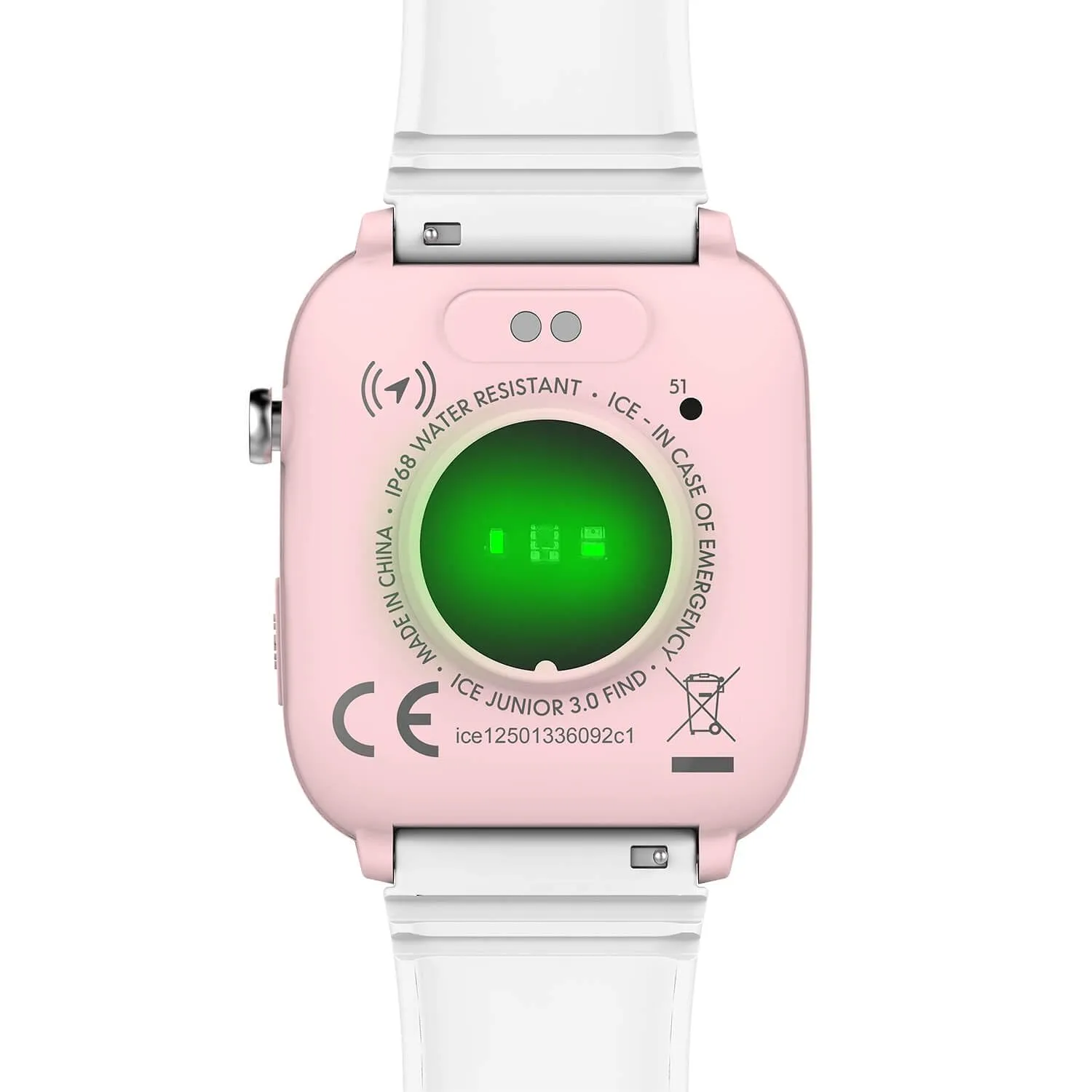 ICE-WATCH Ice Smart Junior 3.0 Find My Pink White Smartwatch for Girls - 024549 (1.75 inches) - immagine 4